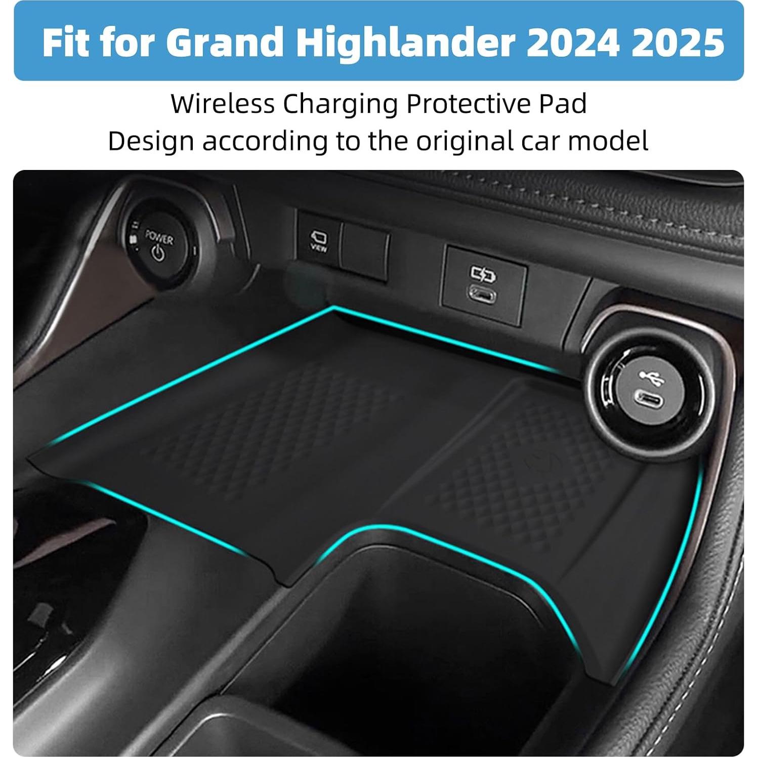 Almohadilla Carga Inalámbrica Silicona VTVWNM Toyota Grand Highlander 2024 2025