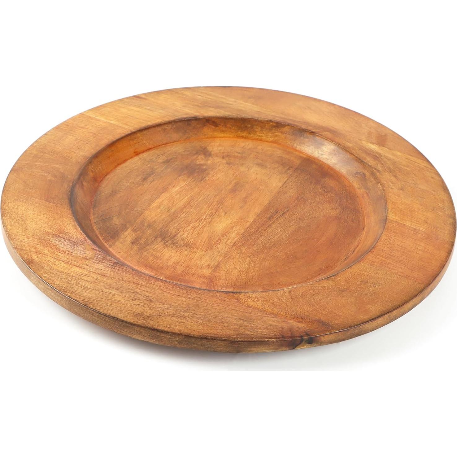 Conjunto de 2 Platos Cargadores de Madera Alpha 33 cm