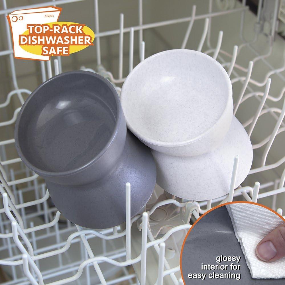 Tazones Elevados para Gatos Kitty City - Paquete de 2 Modernos