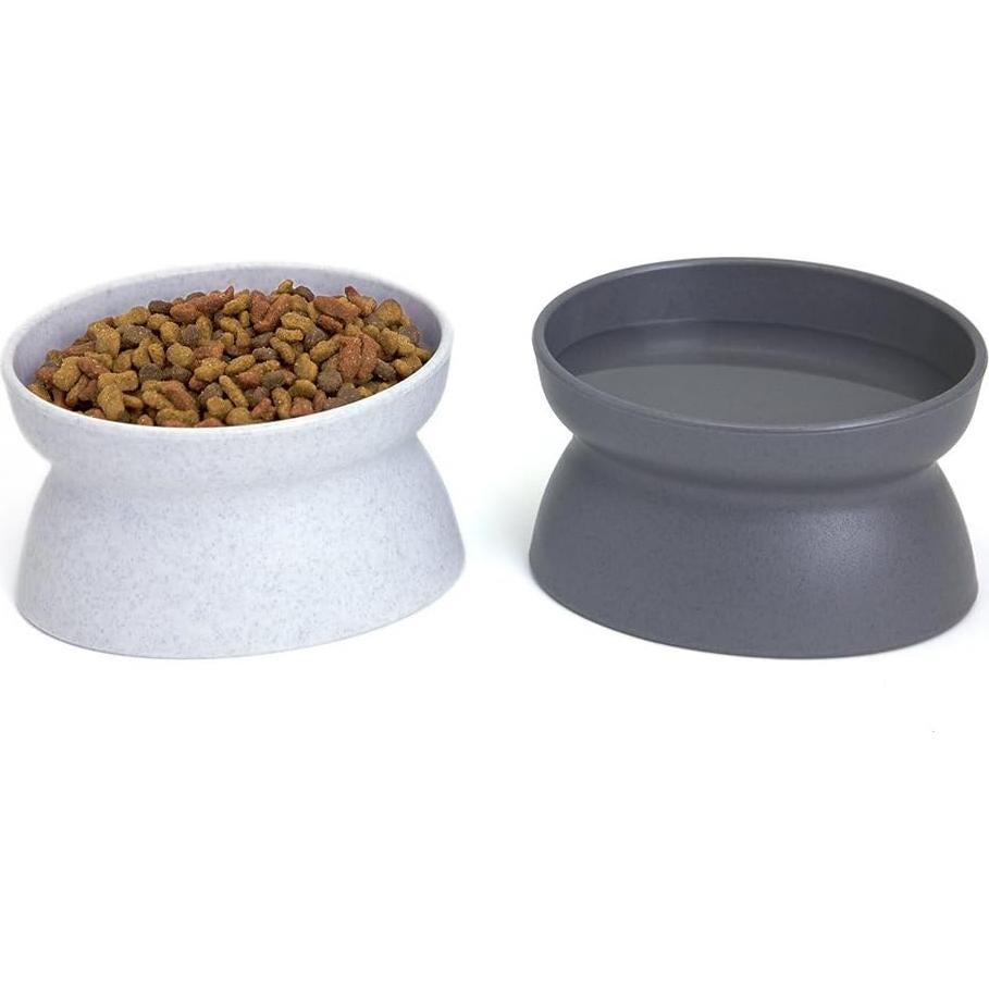 Tazones Elevados para Gatos Kitty City - Paquete de 2 Modernos