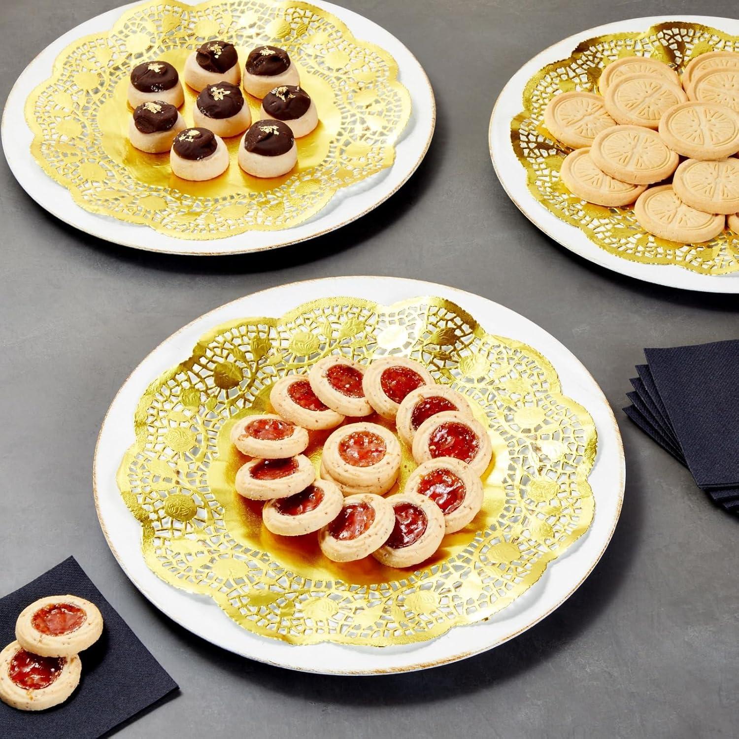 Manteles Desechables Dorados Juvale 100 Piezas 30.48 cm