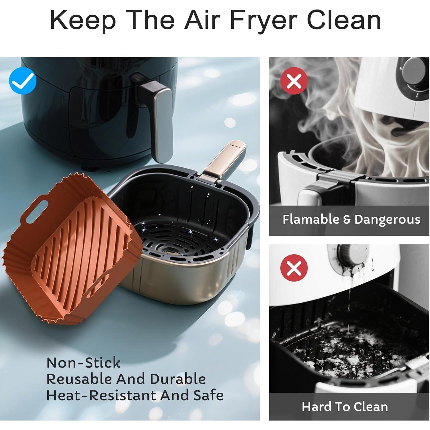 Forros de Silicona Viretec para Freidora de Aire 4-7Qt