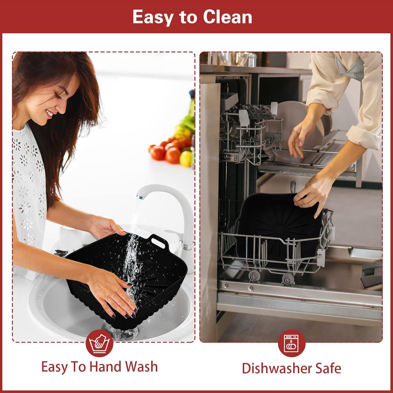 Forros de Silicona Reutilizables ZXZMZT 9 Pulgadas para Freidora de Aire