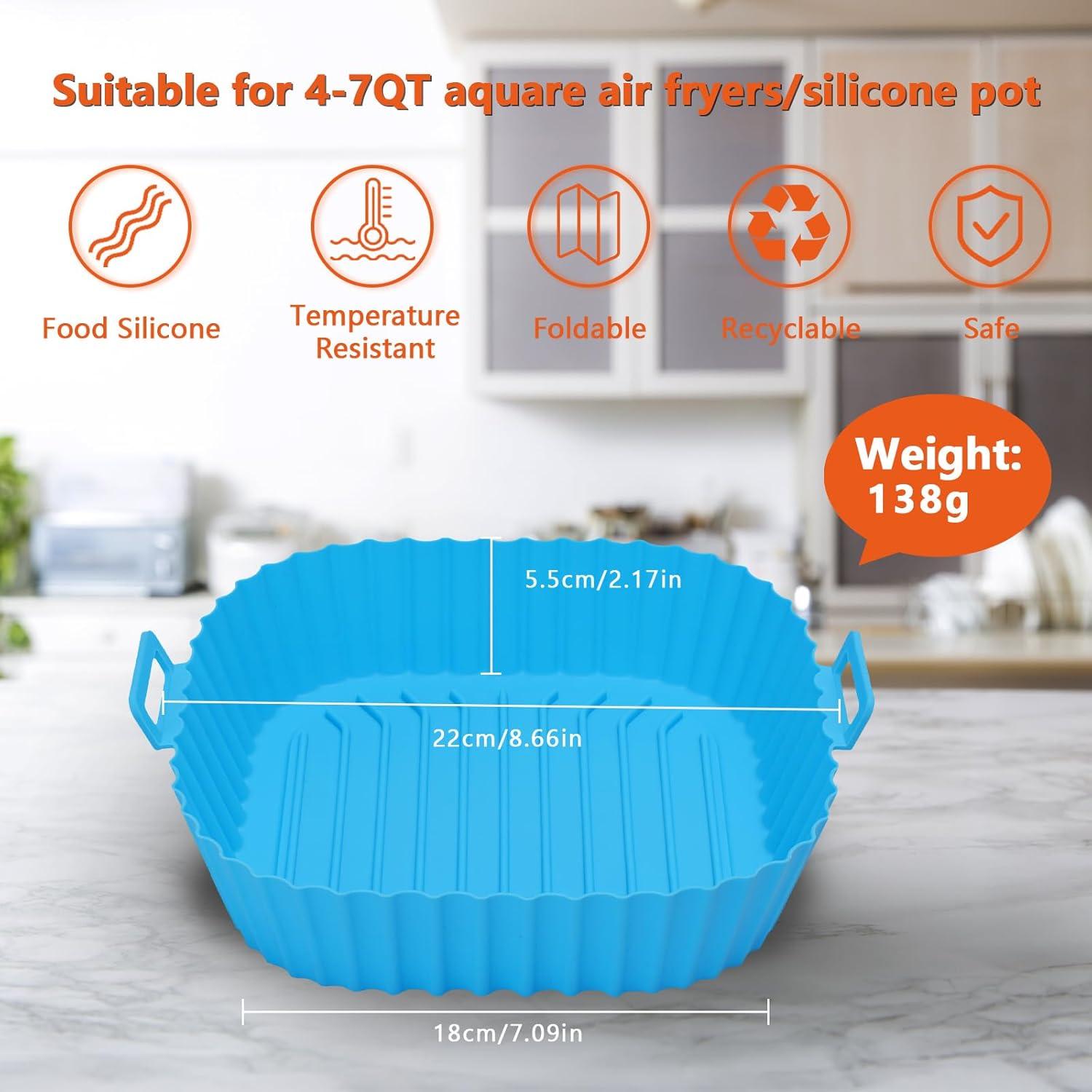 Forros de Silicona Reutilizables O-CONN para Freidora de Aire - 2 Piezas