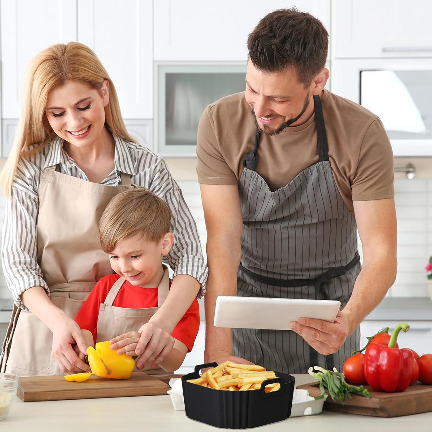 Forros de Silicona Reutilizables LYHOLKEER para Freidora 1-3QT