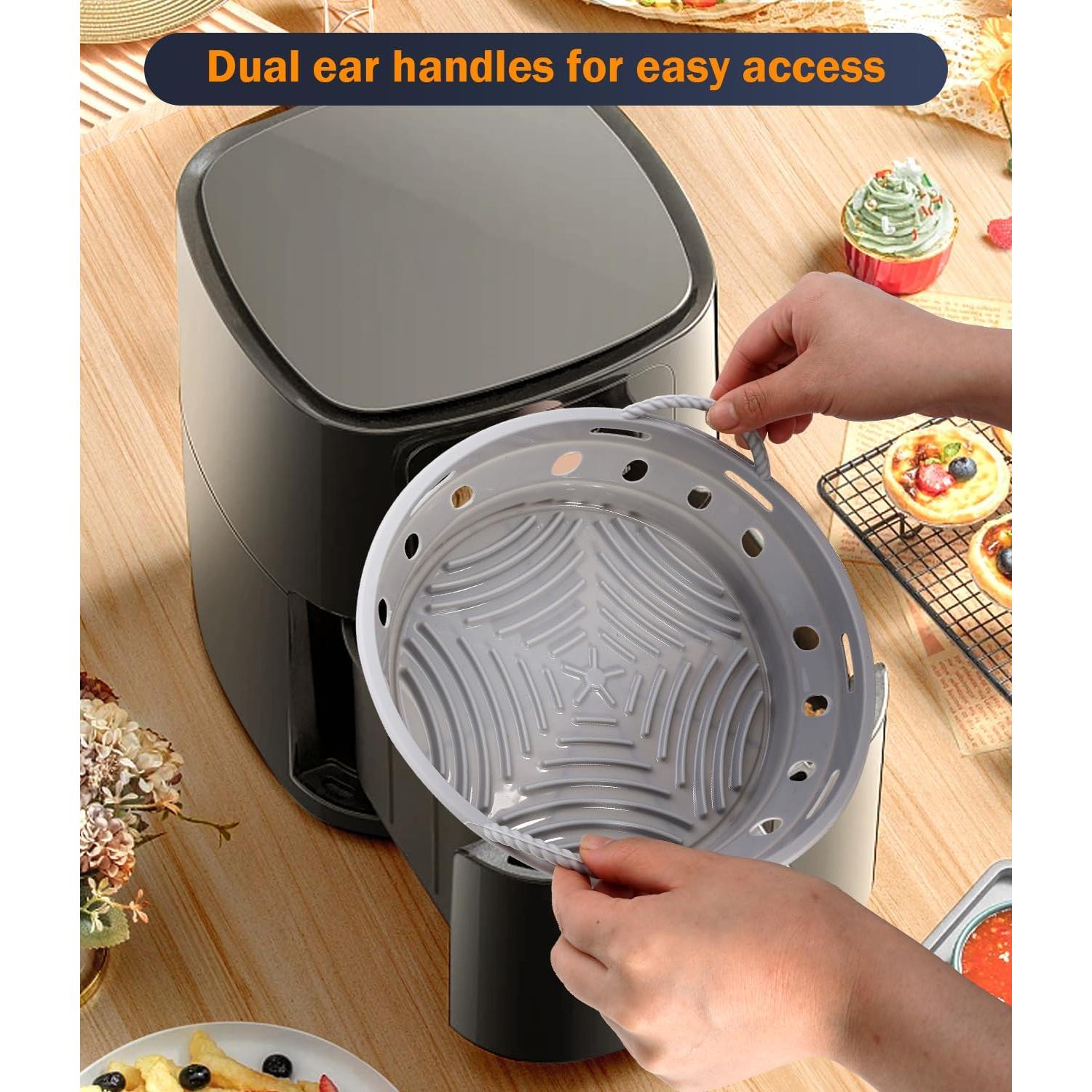 Forros de Silicona Reutilizables AMFOCUS para Freidora de Aire 21.6 cm