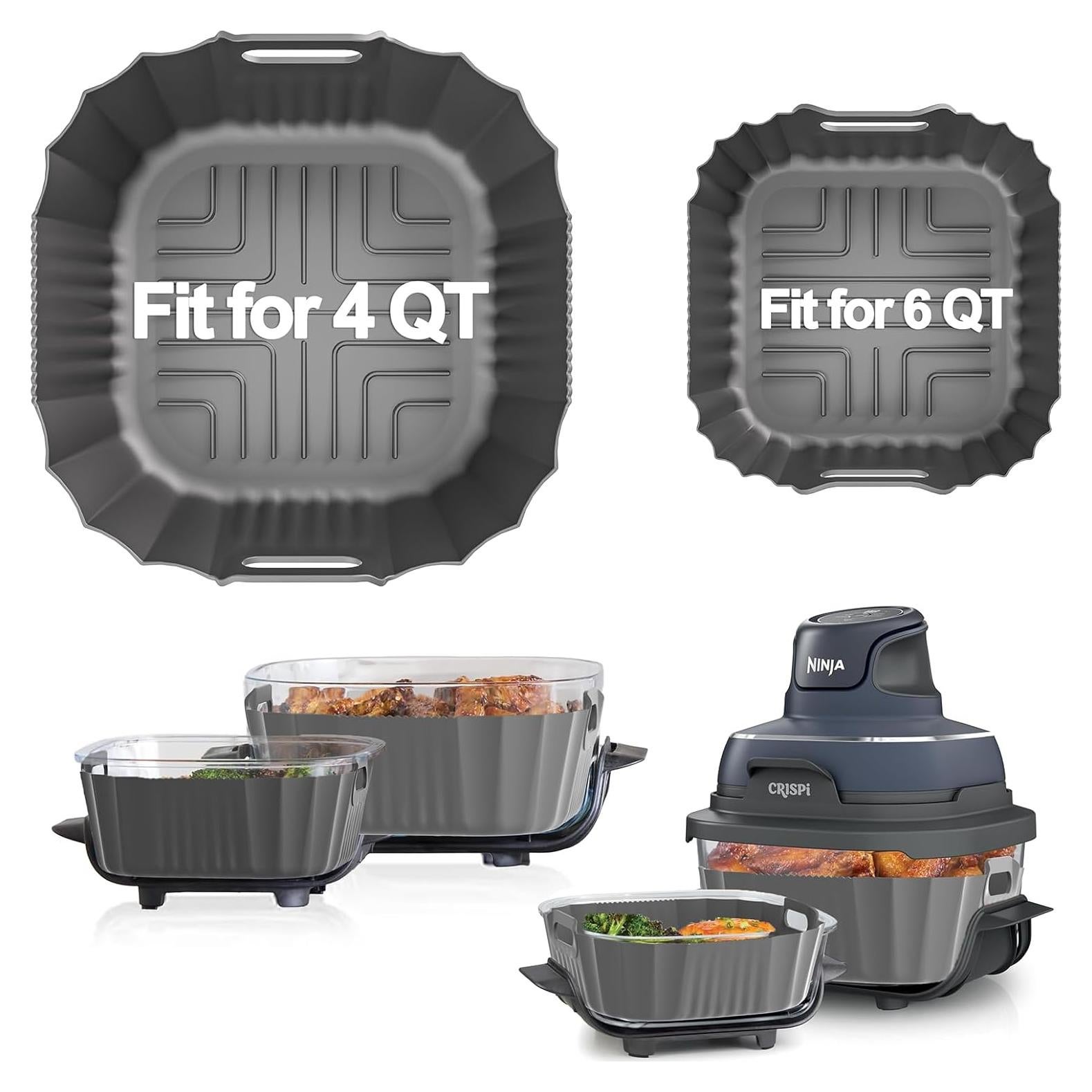 Forros de Silicona Reutilizables SkillDance para Freidora Ninja Crispi