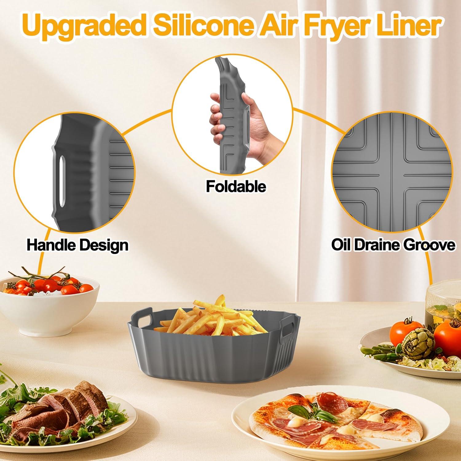 Forros de Silicona Reutilizables SkillDance para Freidora Ninja Crispi