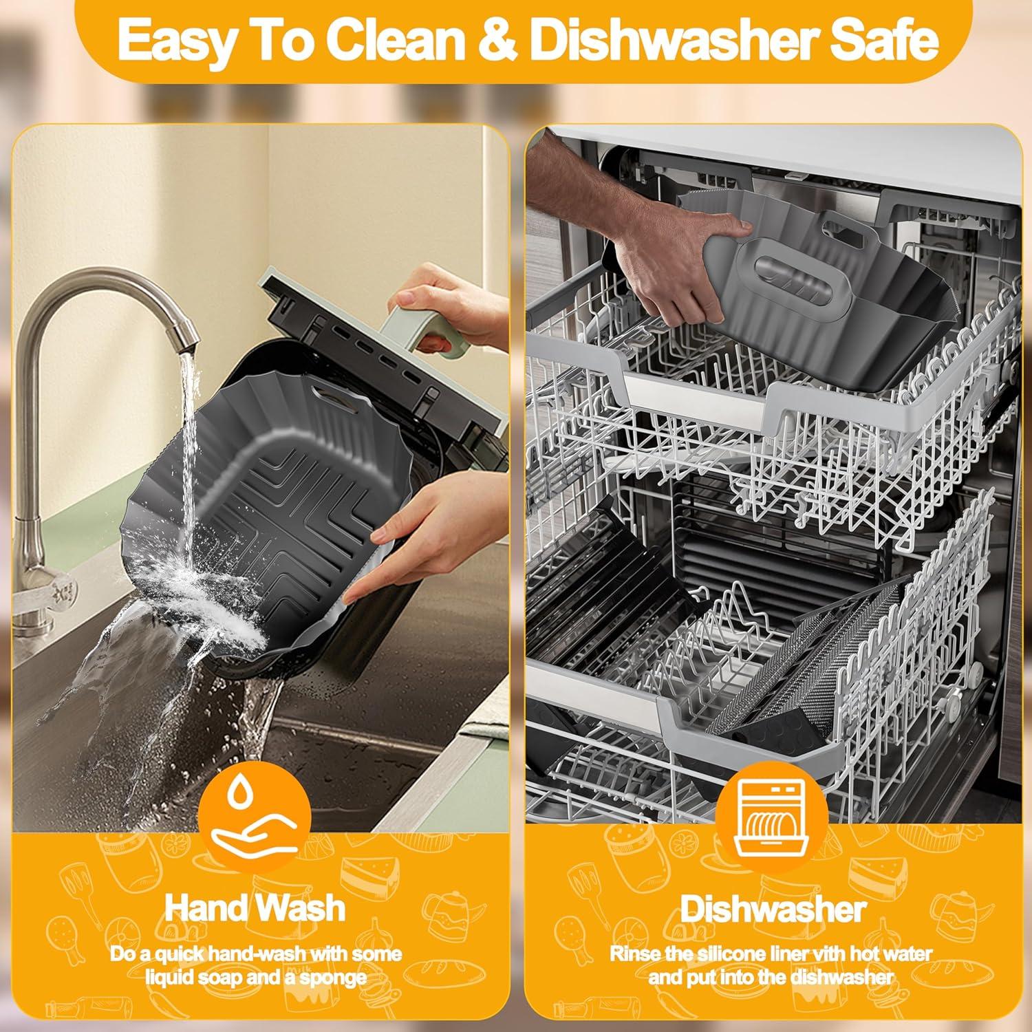 Forros de Silicona Reutilizables SkillDance para Freidora Ninja Crispi