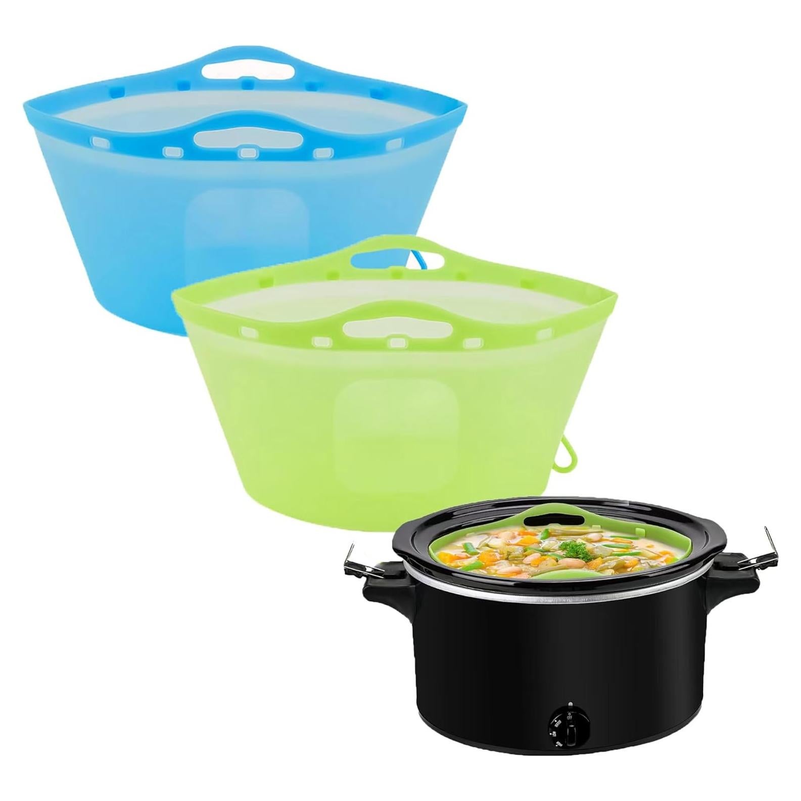 Forros de Silicona Reutilizables Ycgcp para Olla de Cocción Lenta 6-10 Qt