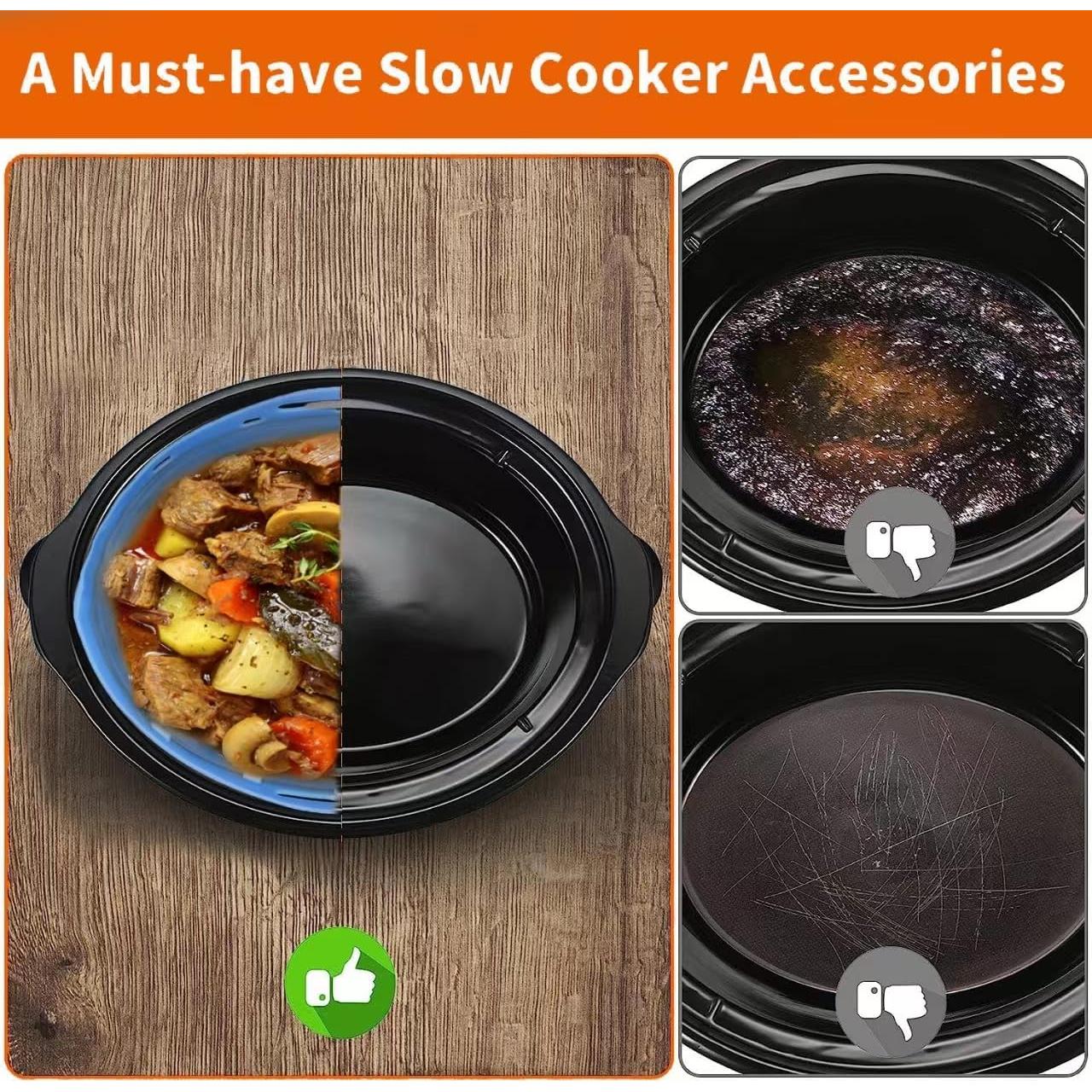 Forros de Silicona Reutilizables Ycgcp para Olla de Cocción Lenta 6-10 Qt