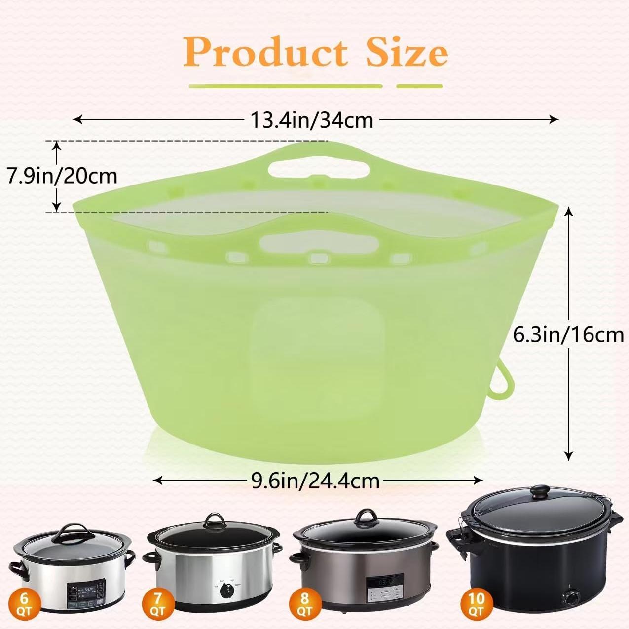 Forros de Silicona Reutilizables Ycgcp para Olla de Cocción Lenta 6-10 Qt