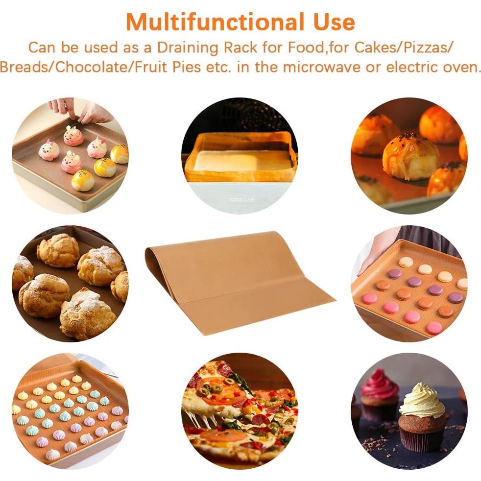 Juego de 6 Tapetes de Silicona Antiadherentes BieFuDan 30x40cm