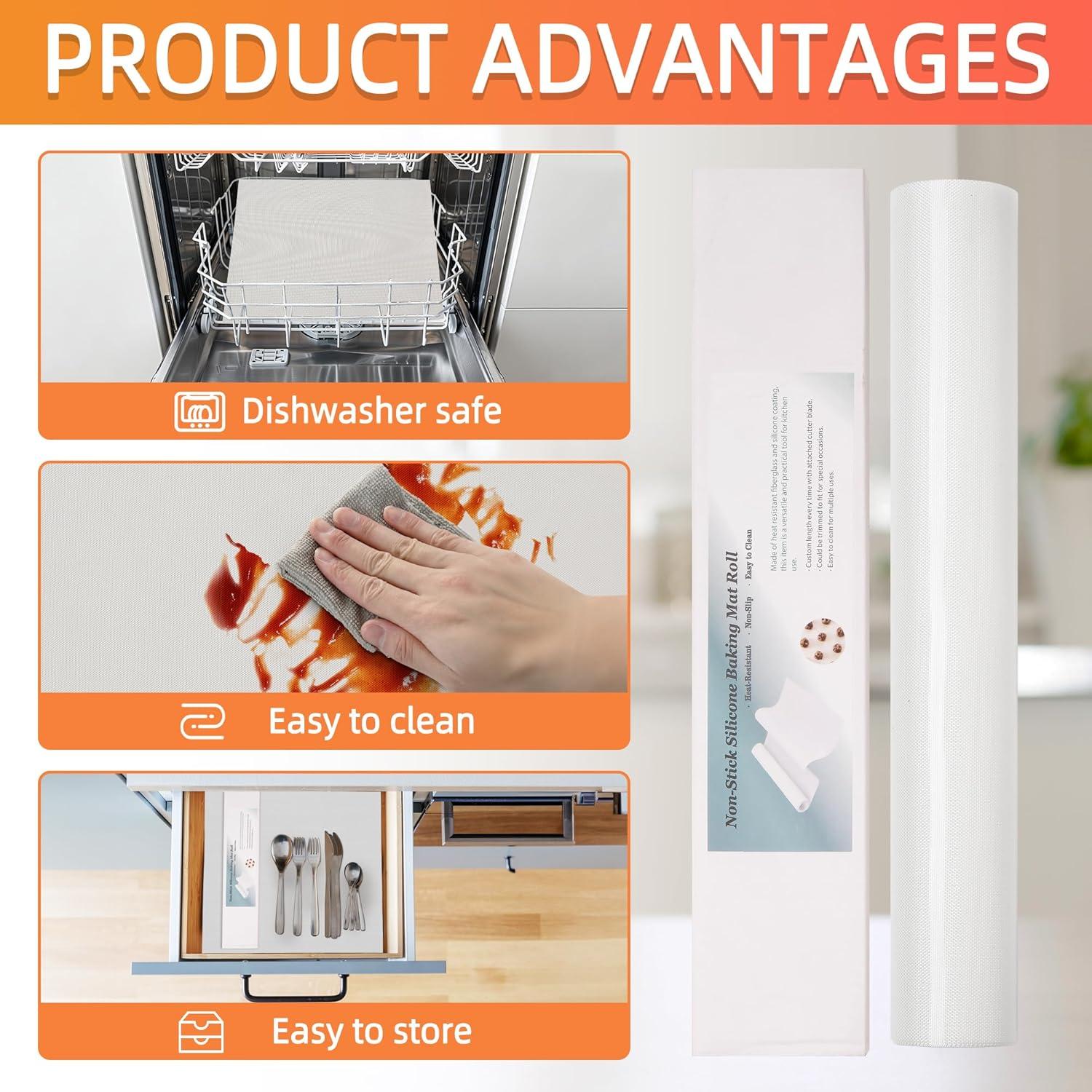 Rollo de Tapete de Silicona 1st owned 30.48cm x 243.84cm Antideslizante