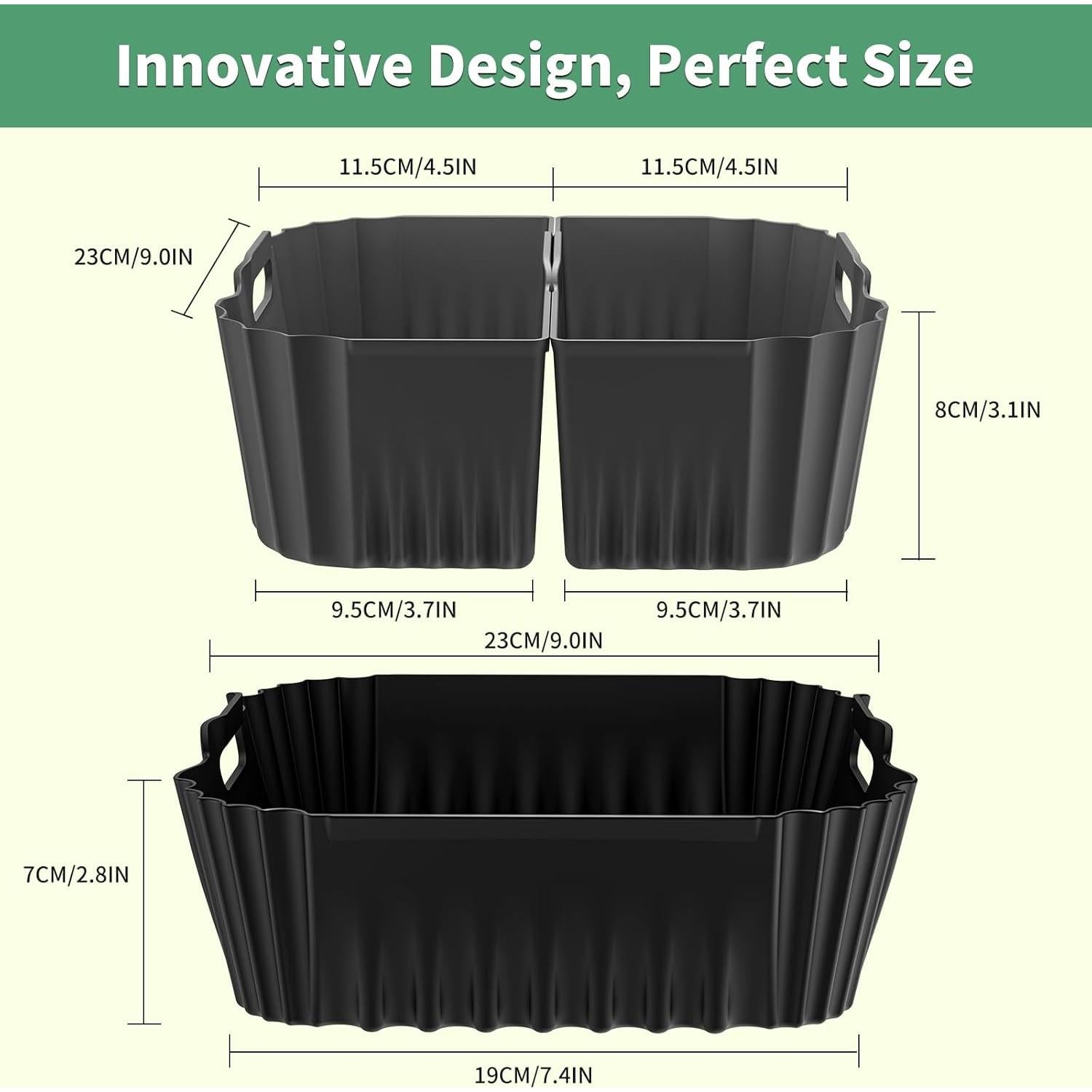 Forros de Silicona para Freidora de Aire HOMELYLIFE 9" 3 Piezas
