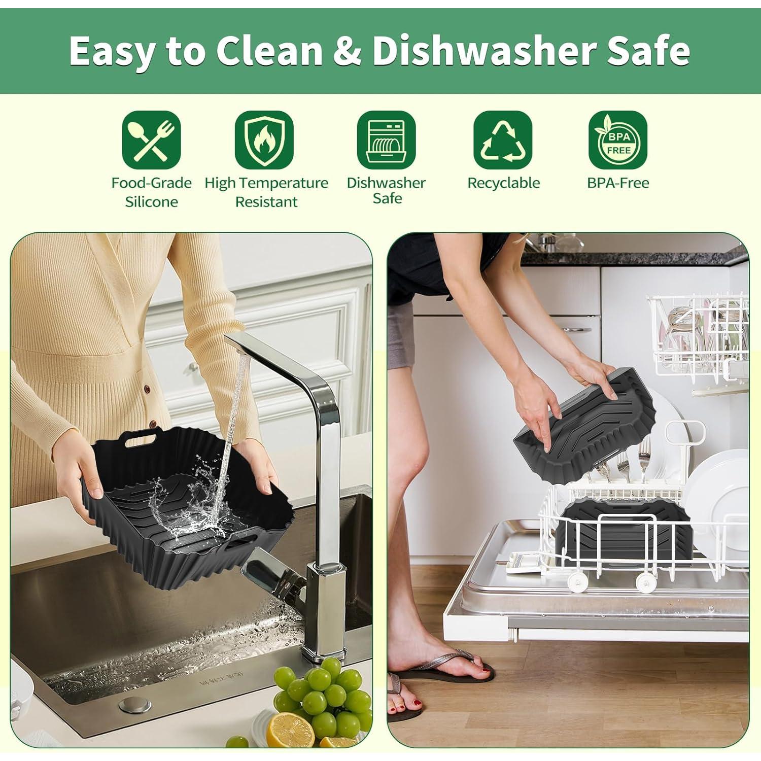 Forros de Silicona para Freidora de Aire HOMELYLIFE 9" 3 Piezas