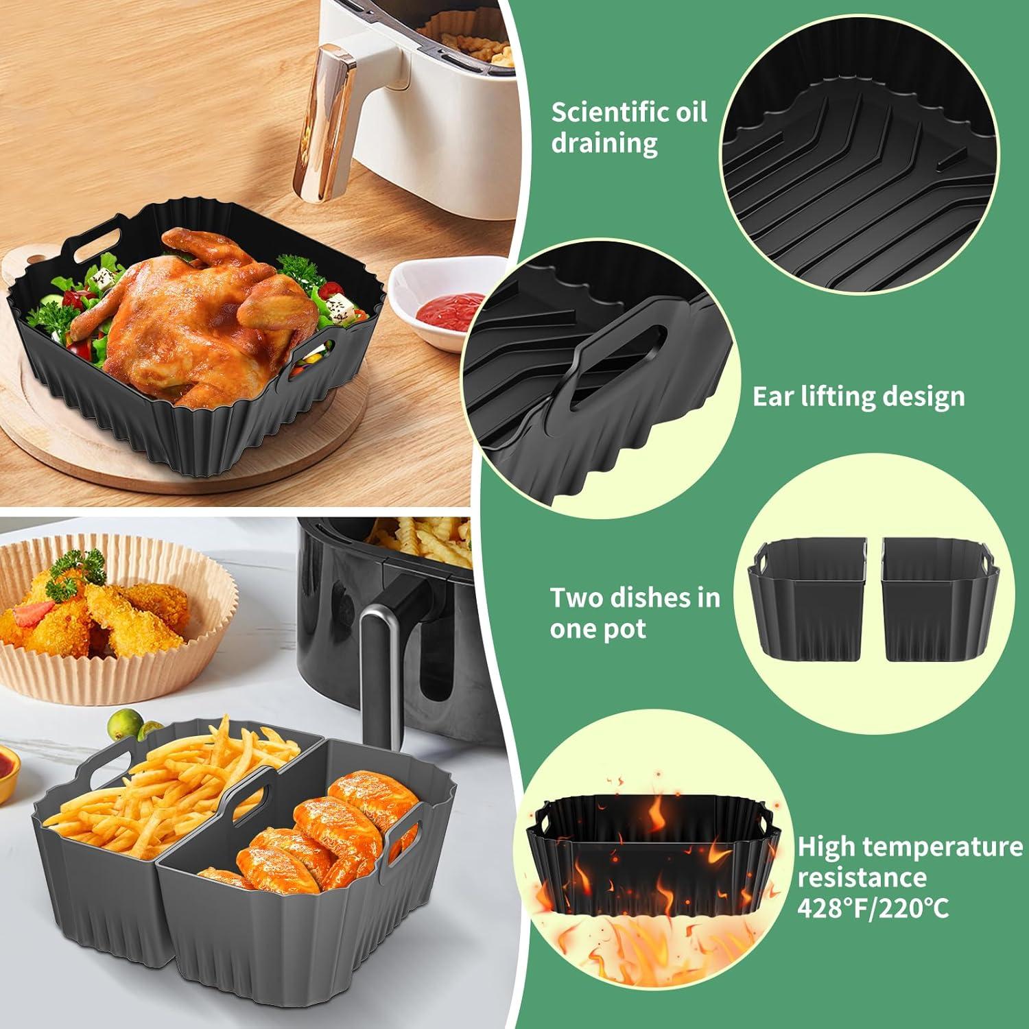 Forros de Silicona para Freidora de Aire HOMELYLIFE 9" 3 Piezas