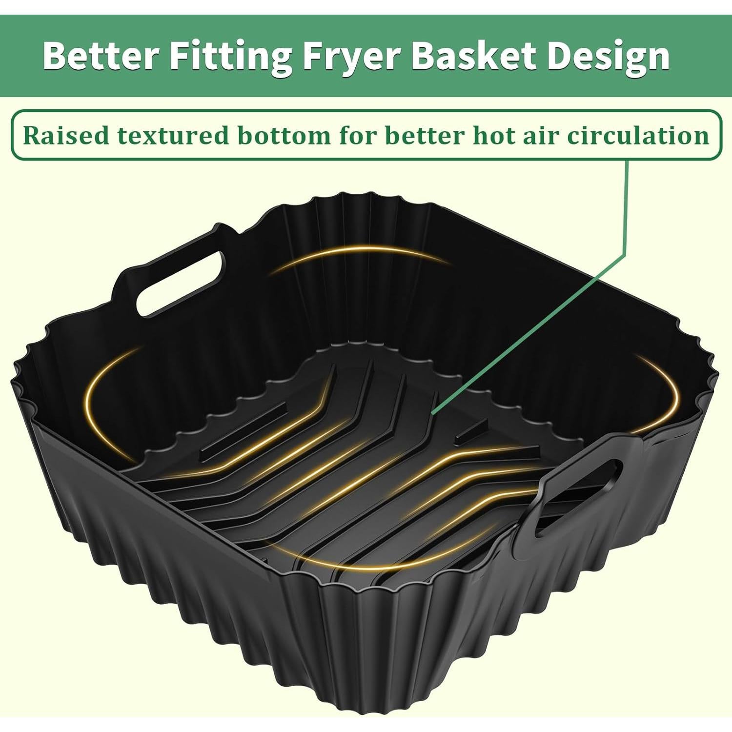 Forros de Silicona para Freidora de Aire HOMELYLIFE 9" 3 Piezas