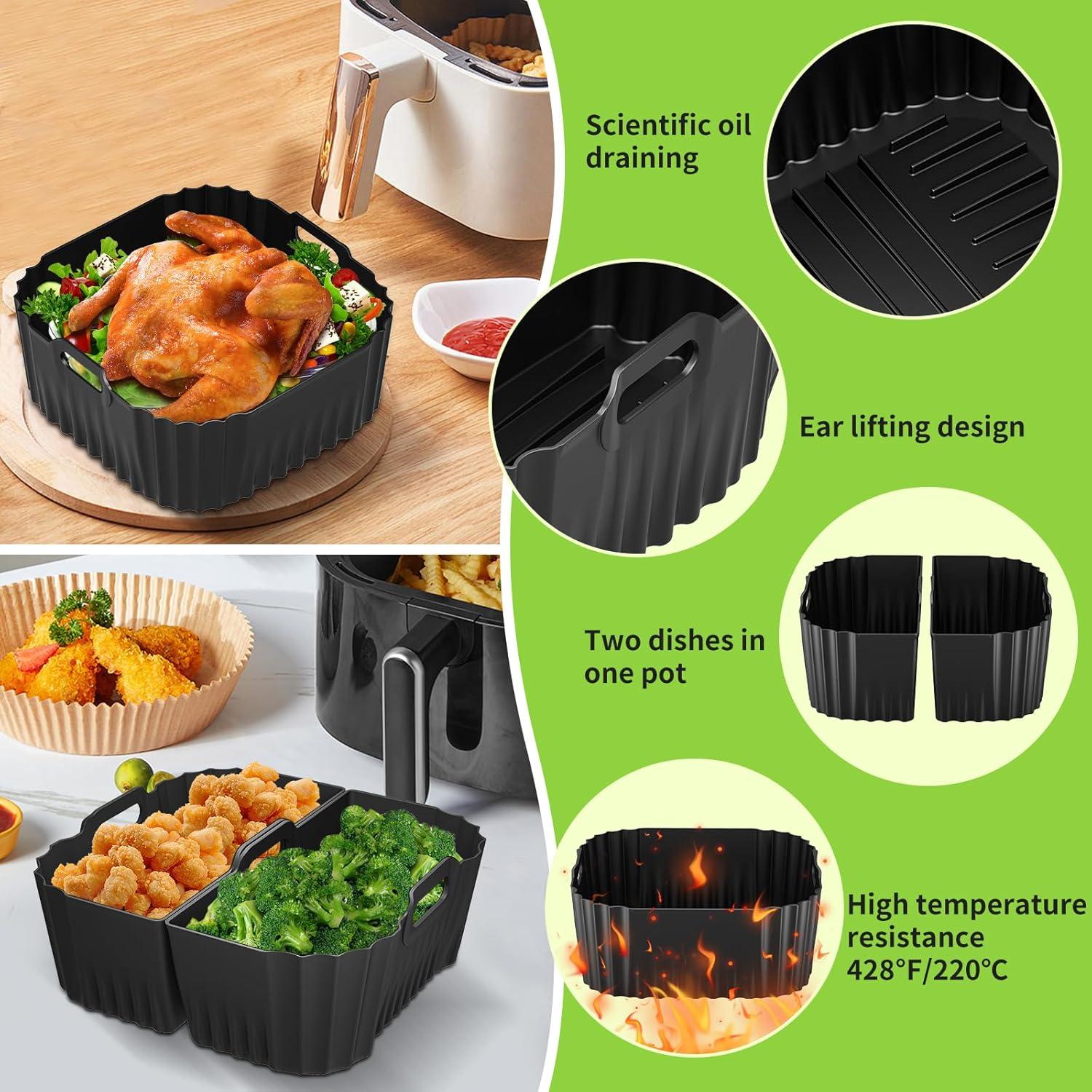 Forros de Silicona Reutilizables para Freidora de Aire 8QT Chefman