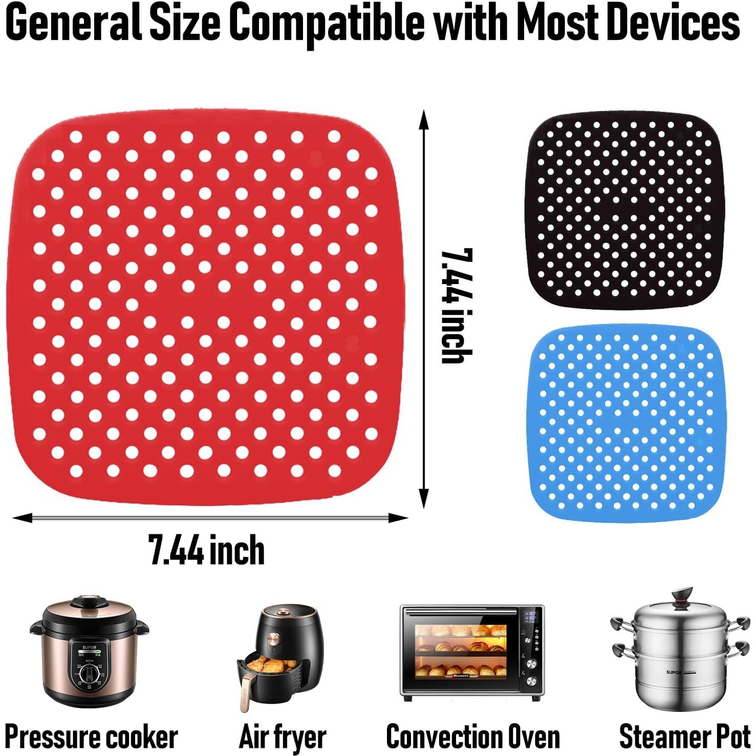 Forros de Silicona XHQHSZ para Freidora de Aire - 3 Tapetes Reutilizables