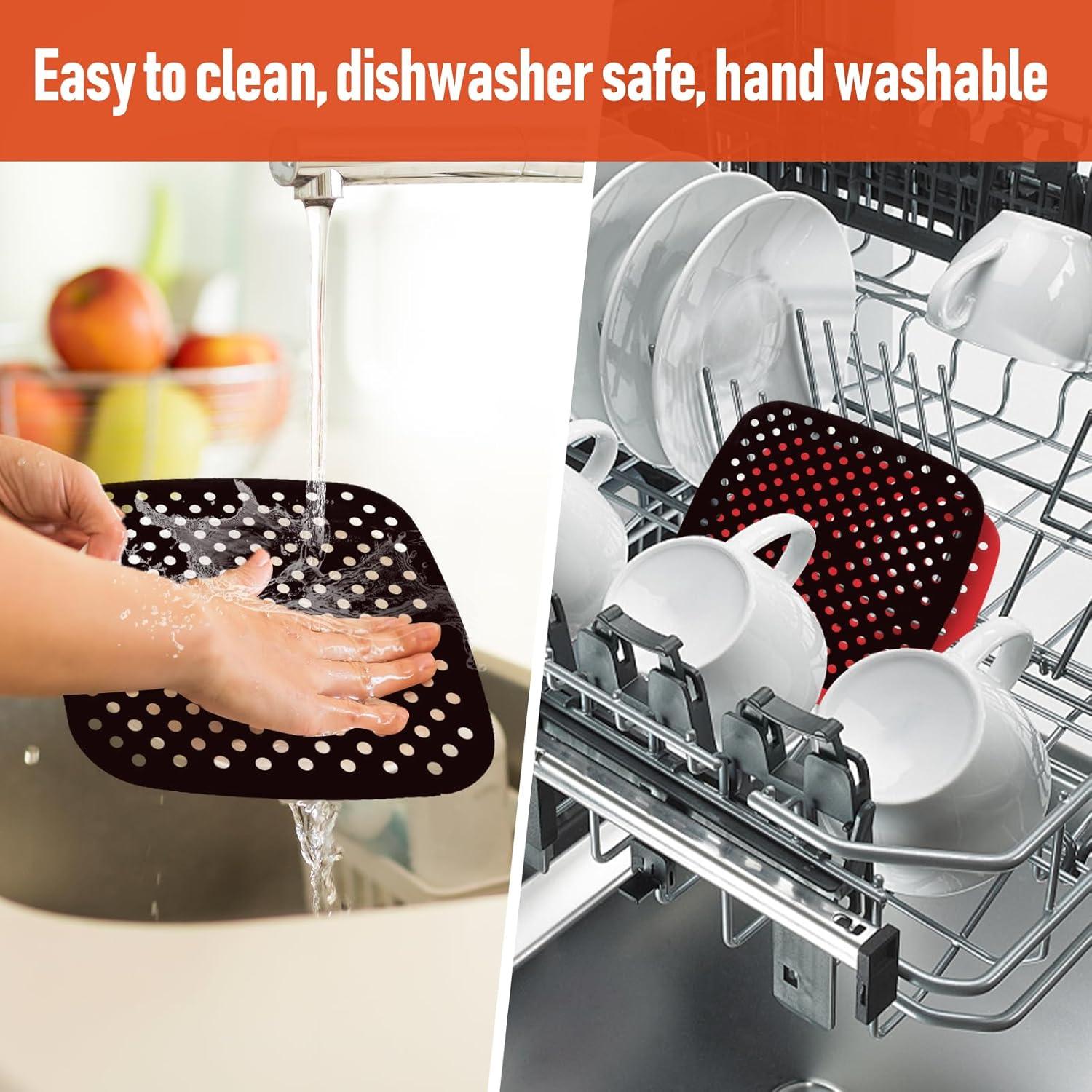 Forros de Silicona XHQHSZ para Freidora de Aire - 3 Tapetes Reutilizables