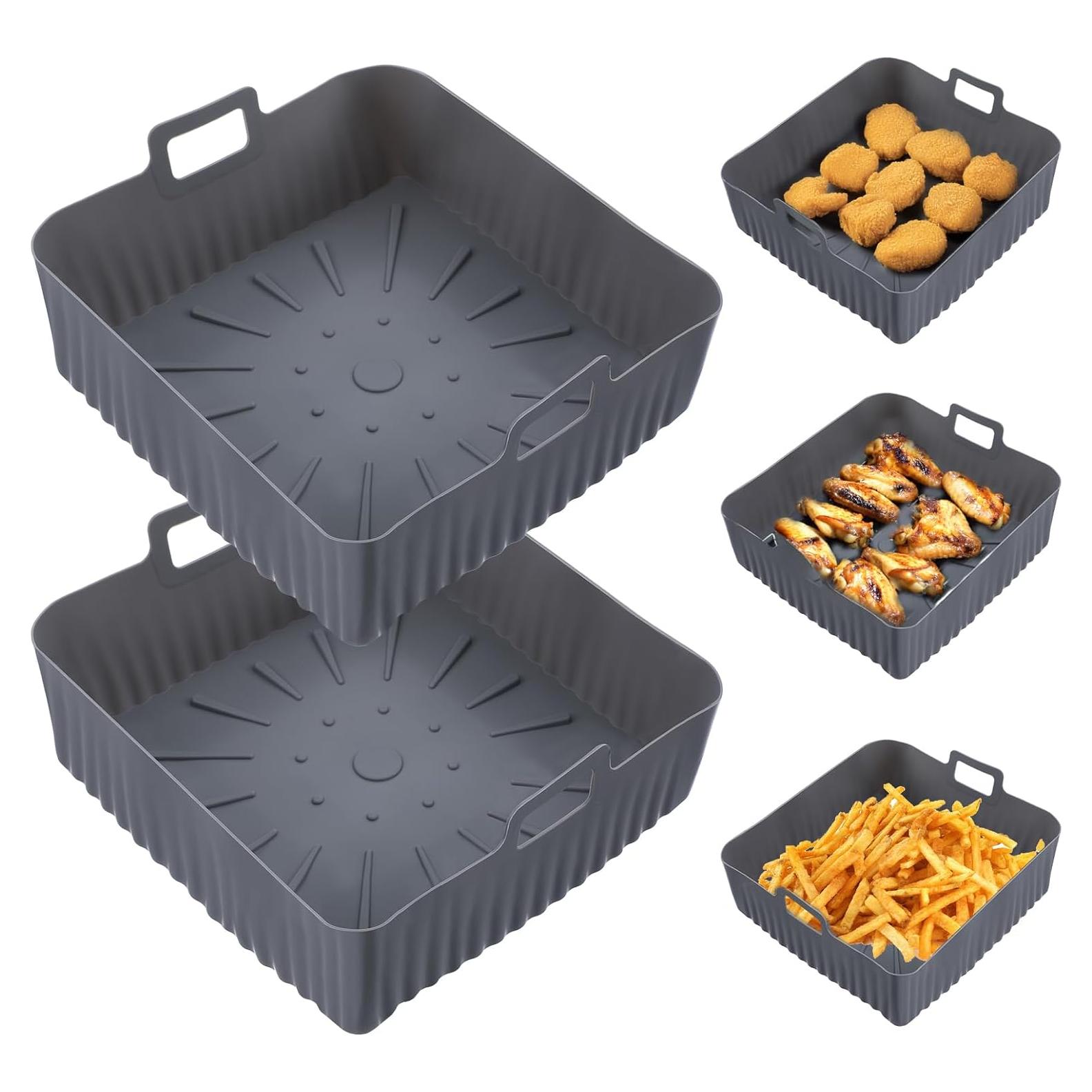 Forros de Silicona Cuadrados 23 cm JOUTYFOR para Freidora de Aire