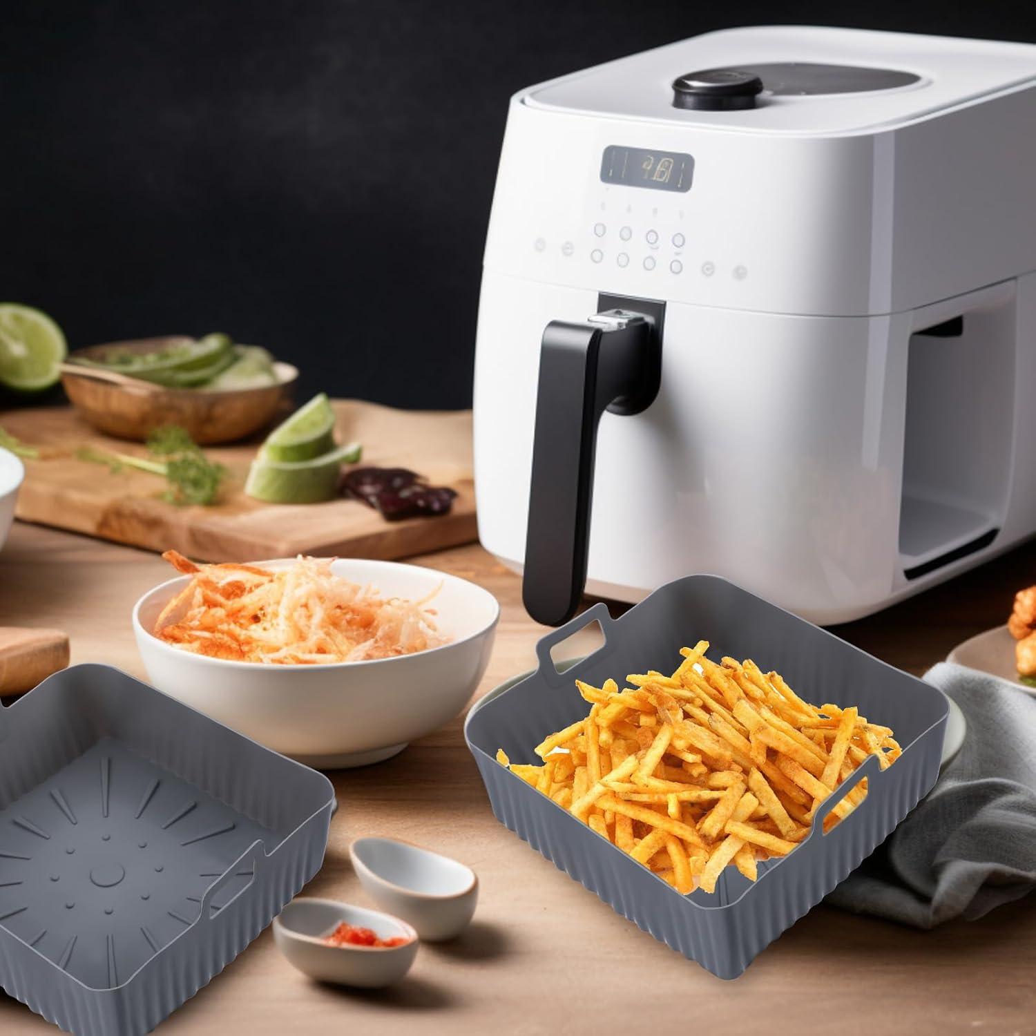 Forros de Silicona Cuadrados 23 cm JOUTYFOR para Freidora de Aire