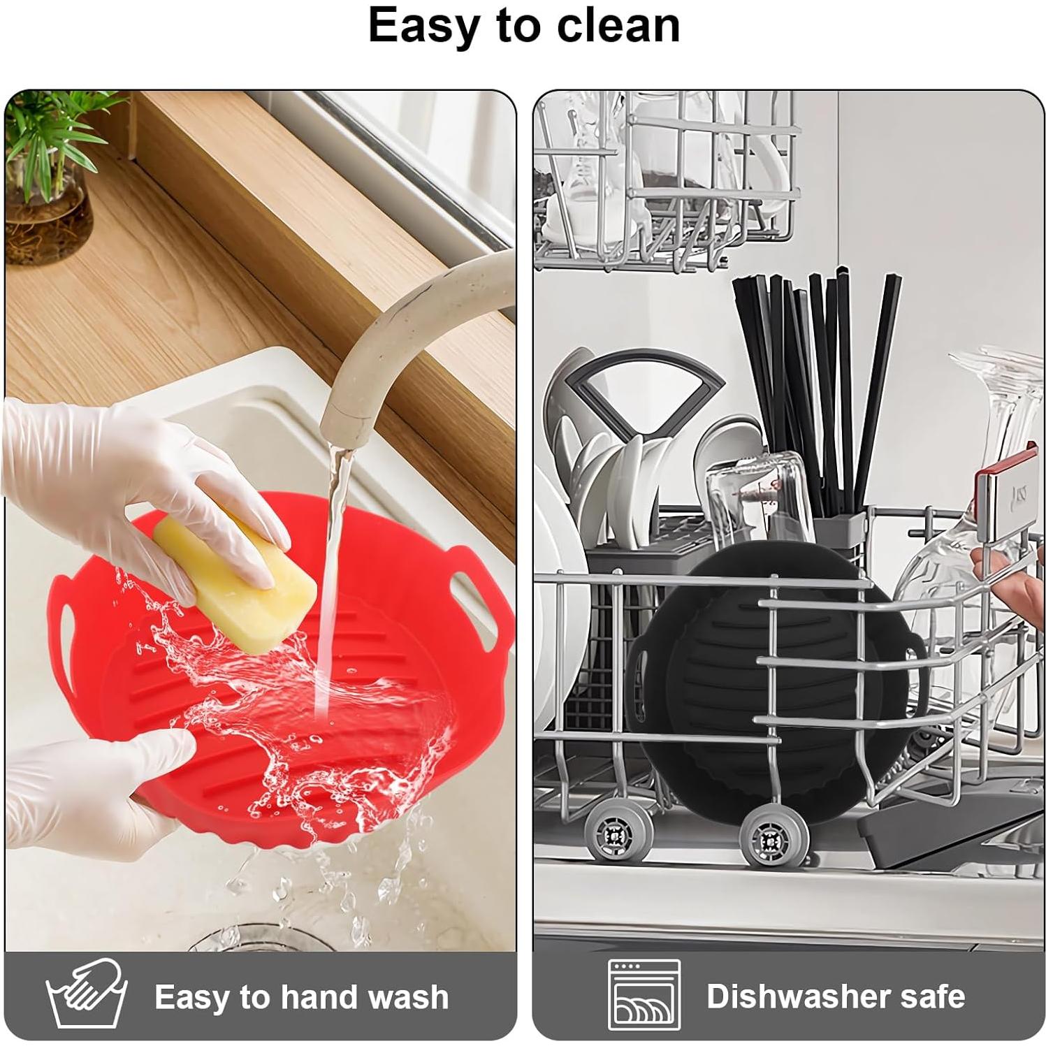 2 Ollas de Silicona Antiadherentes para Freidora de Aire 17x20cm