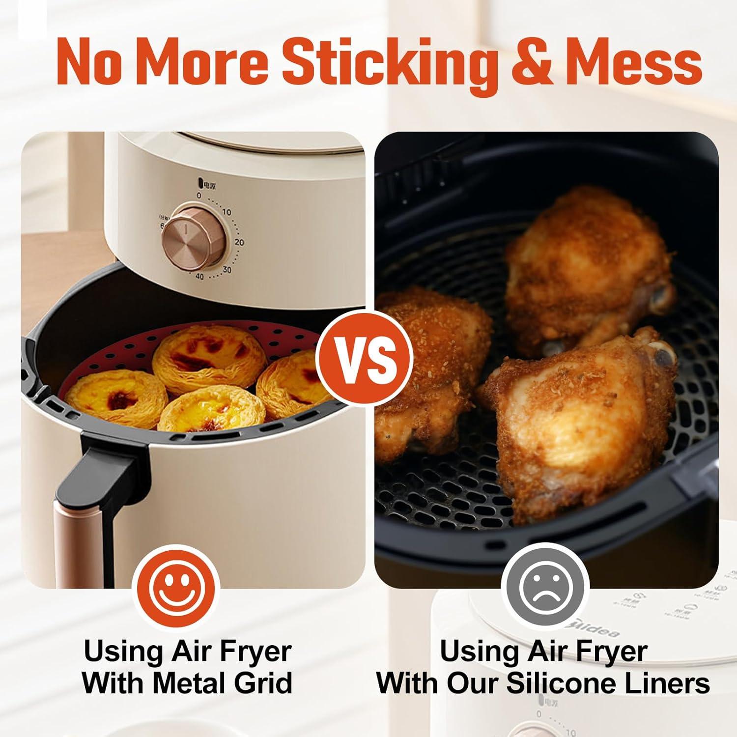 Forros de Silicona Reutilizables XHQHSZ para Freidora de Aire - 3 Piezas