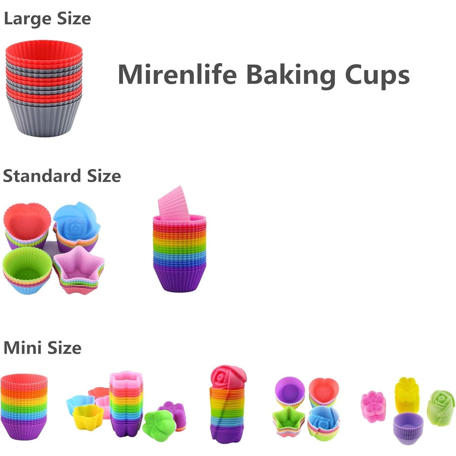 Moldes de Cupcake de Silicona Mirenlife 24 Piezas Reutilizables