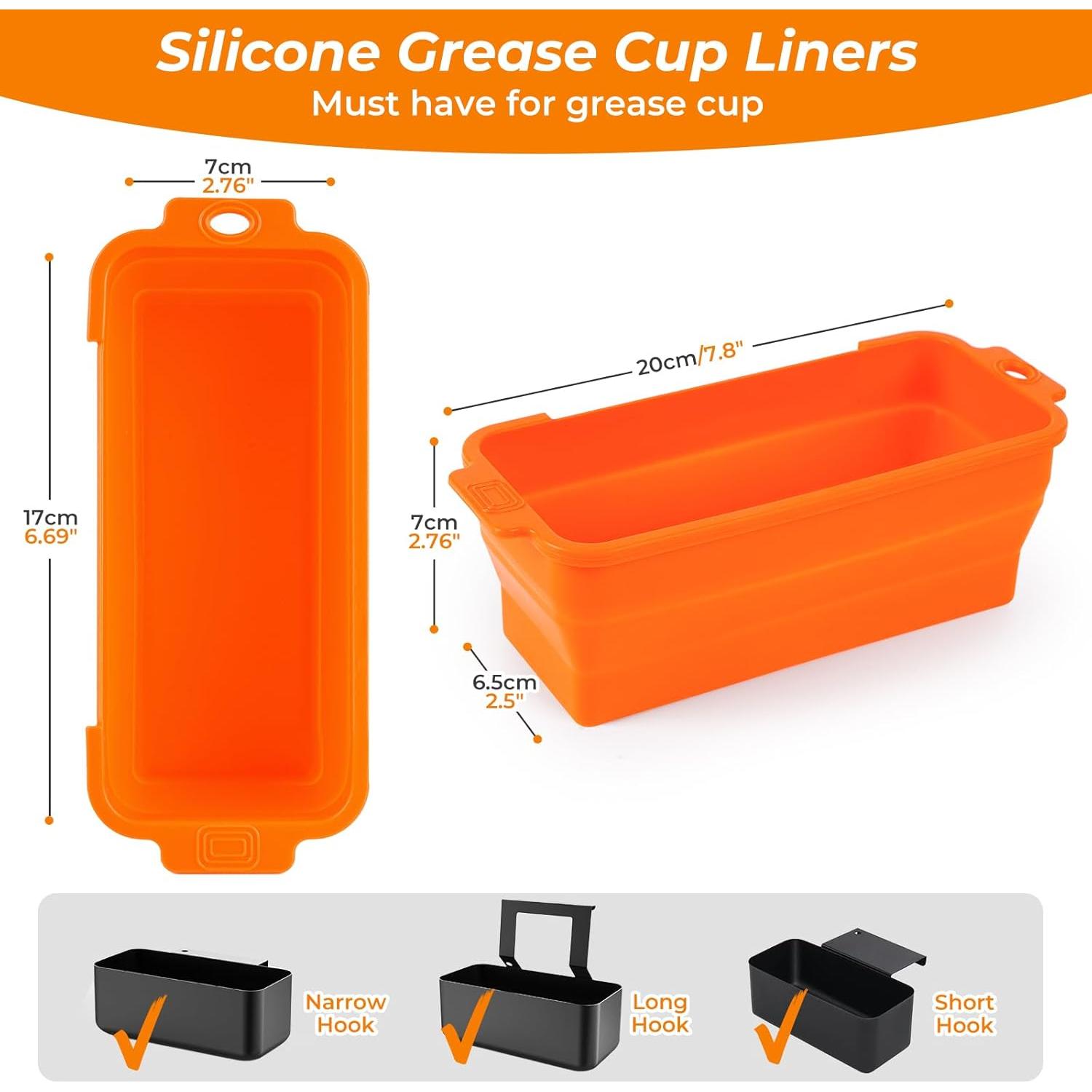 Forros de Taza de Grasa de Silicona Blackstone 2-Pack 16.99cm