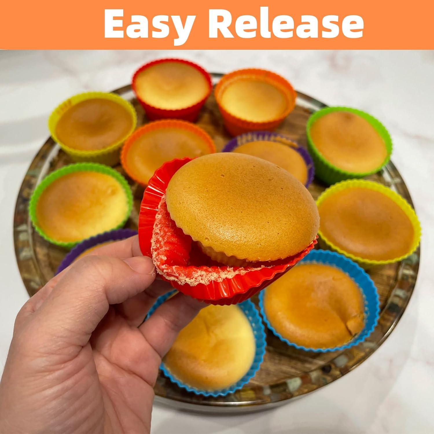 Moldes de Silicona Reutilizables TEIBVG 24 Piezas 7cm