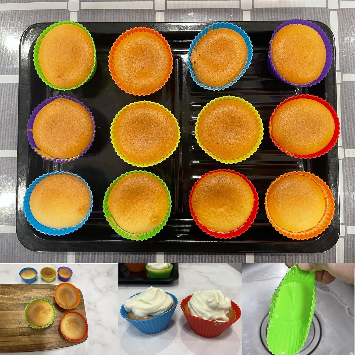 Moldes de Silicona Reutilizables TEIBVG 24 Piezas 7cm