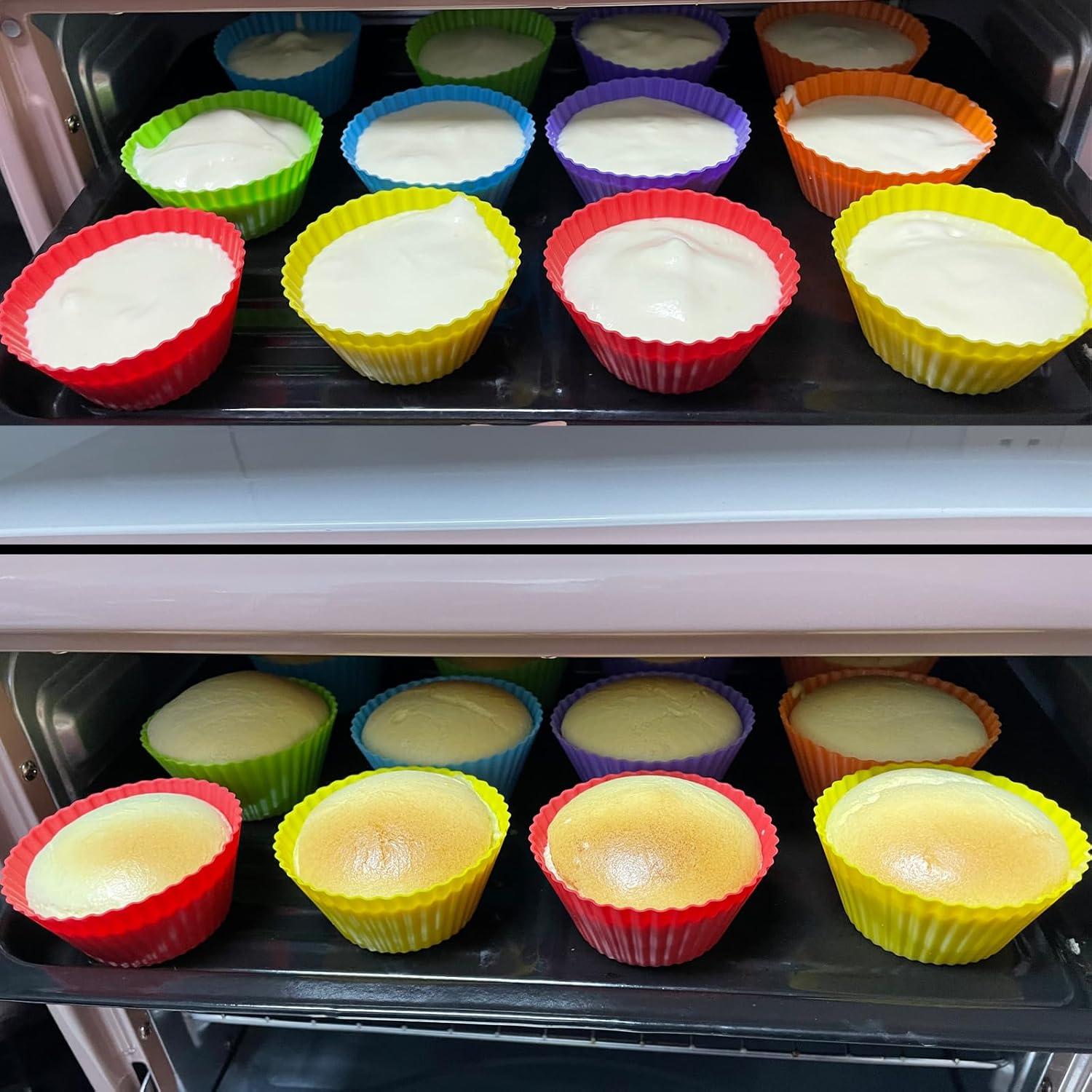 Moldes de Silicona Reutilizables TEIBVG 24 Piezas 7cm