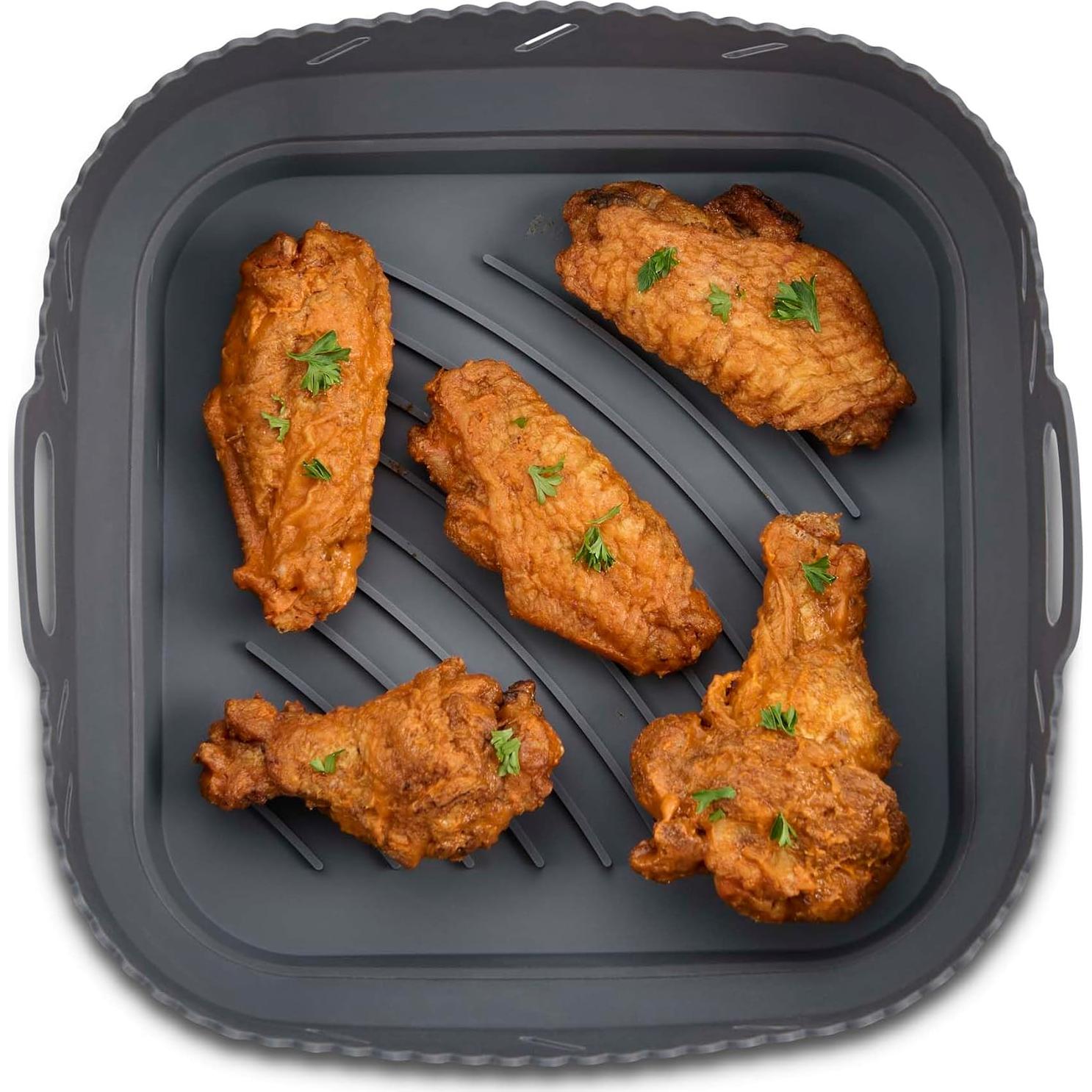 Forro de Silicona Plegable HIC Kitchen 22.86 cm Cuadrado 5-7 Qt