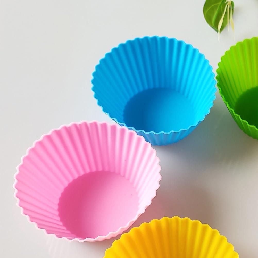 Moldes de Silicona para Muffin 24pcs Reutilizables JIANWEI