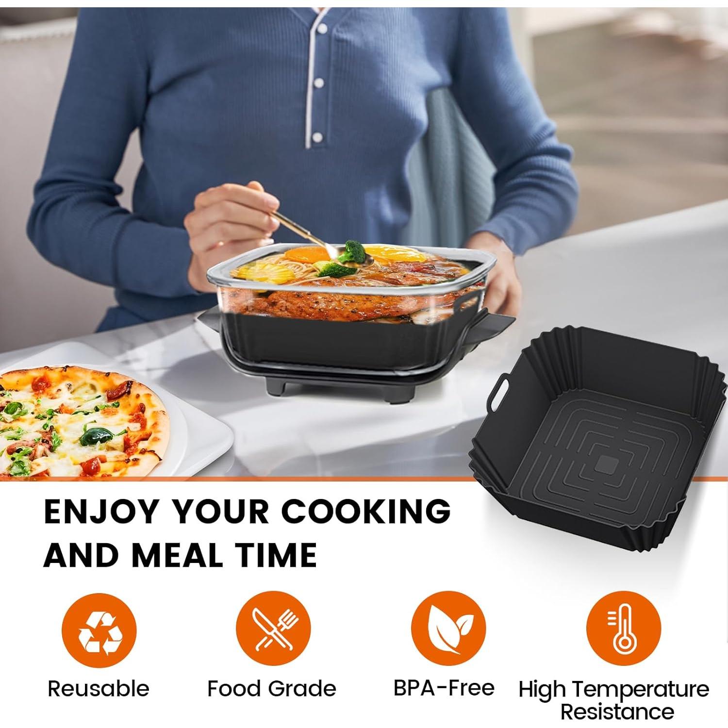 Forros de Silicona Reutilizables KALWNIA para Freidora Ninja Crispi