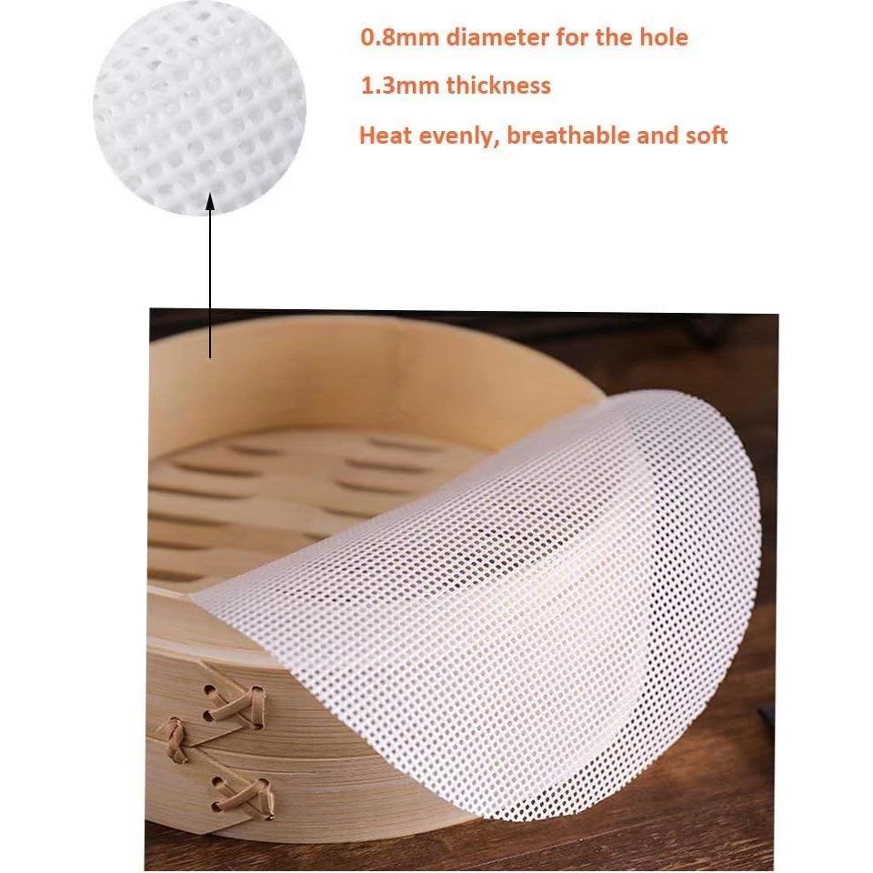 Malla de Vapor de Silicona Melostu 25.4 cm Antiadherente - Paquete de 6