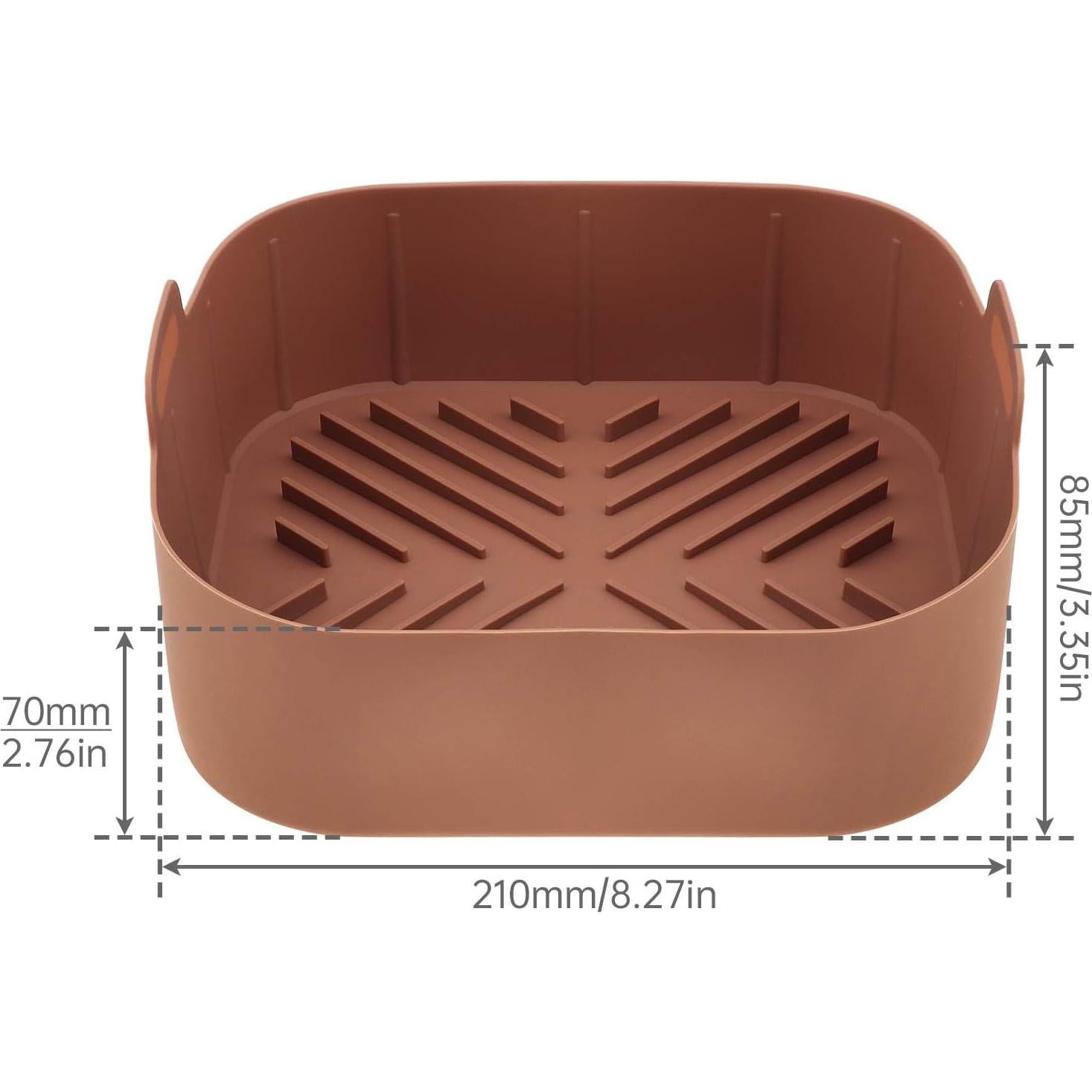 Forros de Silicona Reutilizables TQEONKL para Freidora de Aire 20.8 cm