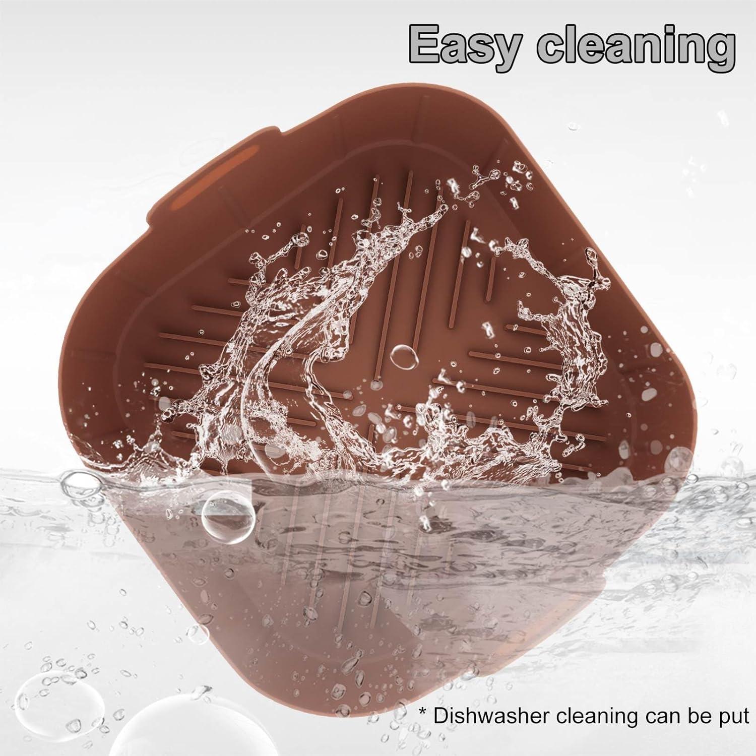 Forros de Silicona Reutilizables TQEONKL para Freidora de Aire 20.8 cm