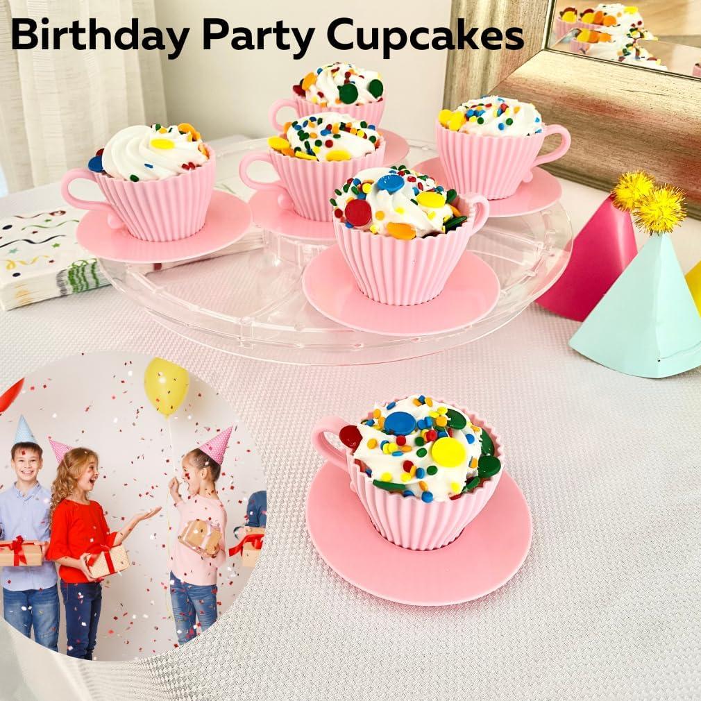 Moldes para Cupcakes Evelots - Juego de 24 Piezas de Silicona