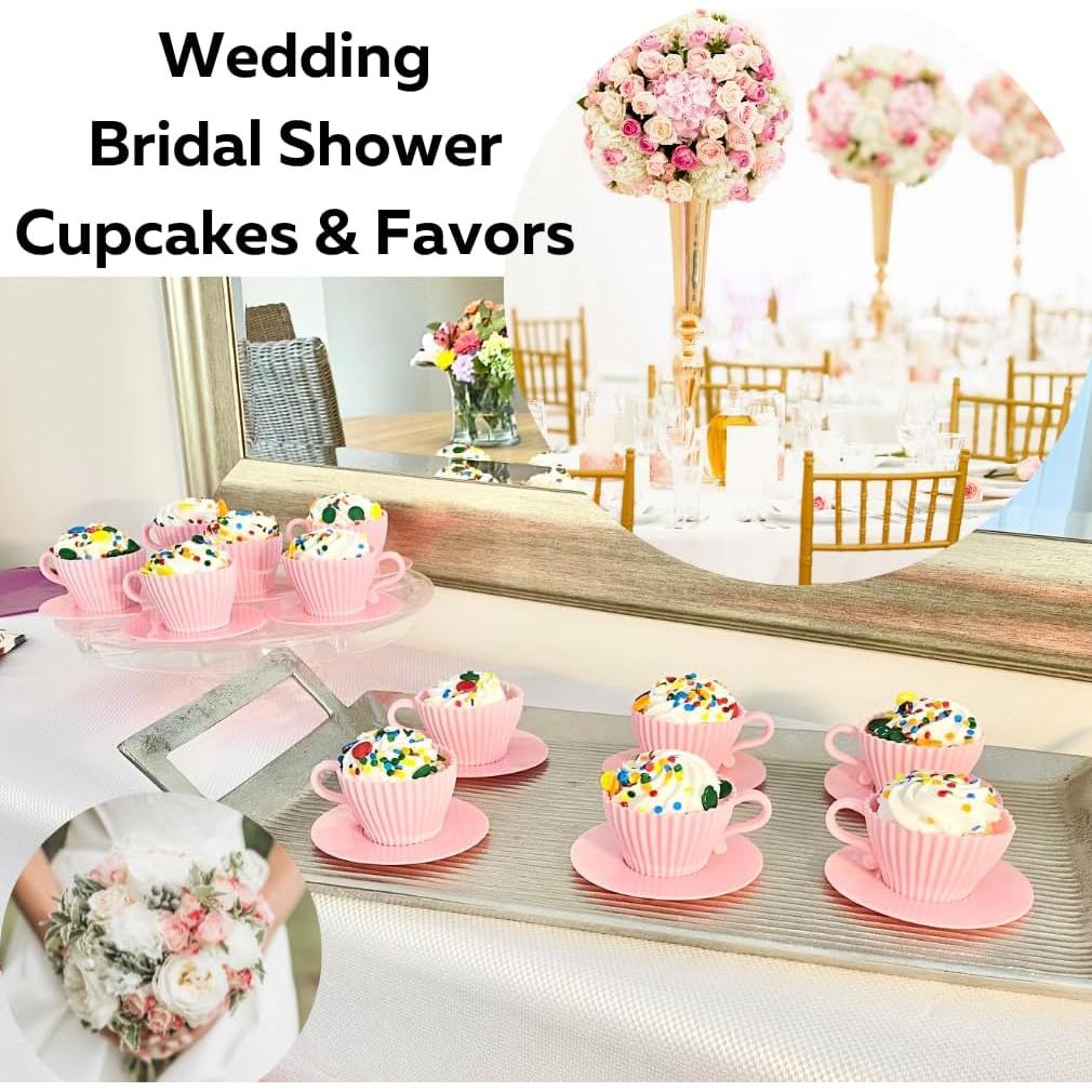 Moldes para Cupcakes Evelots - Juego de 24 Piezas de Silicona