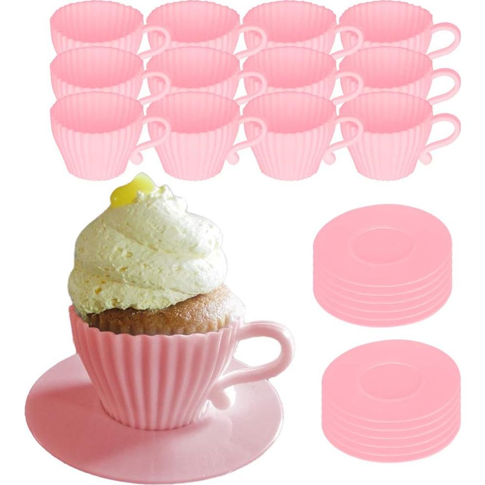 Moldes para Cupcakes Evelots - Juego de 24 Piezas de Silicona