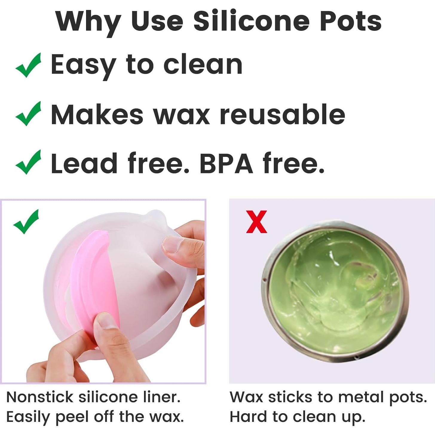 Tazón de Silicona Antiadherente Delanie 500ml para Depilación