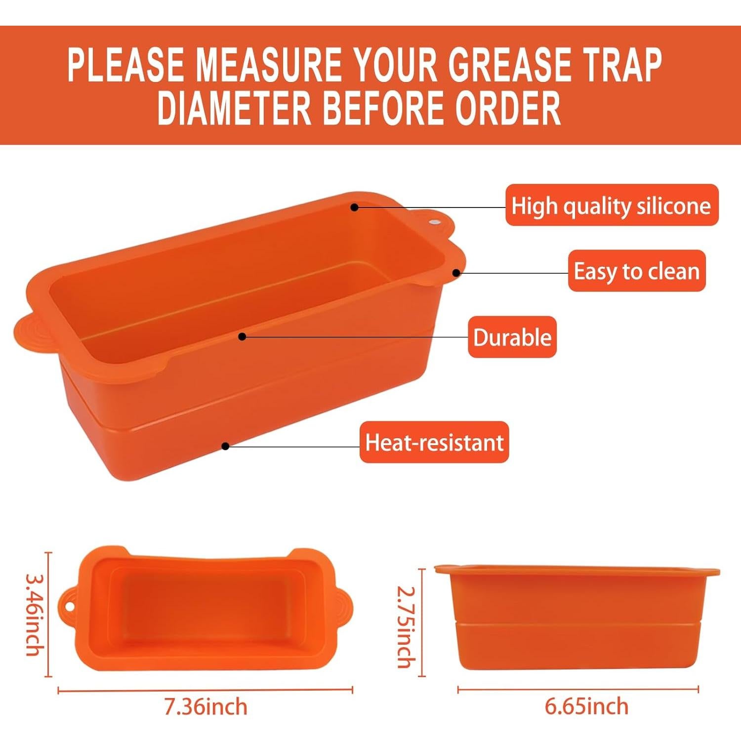 Paquete de 2 forros de silicona para tazas de grasa Blackstone