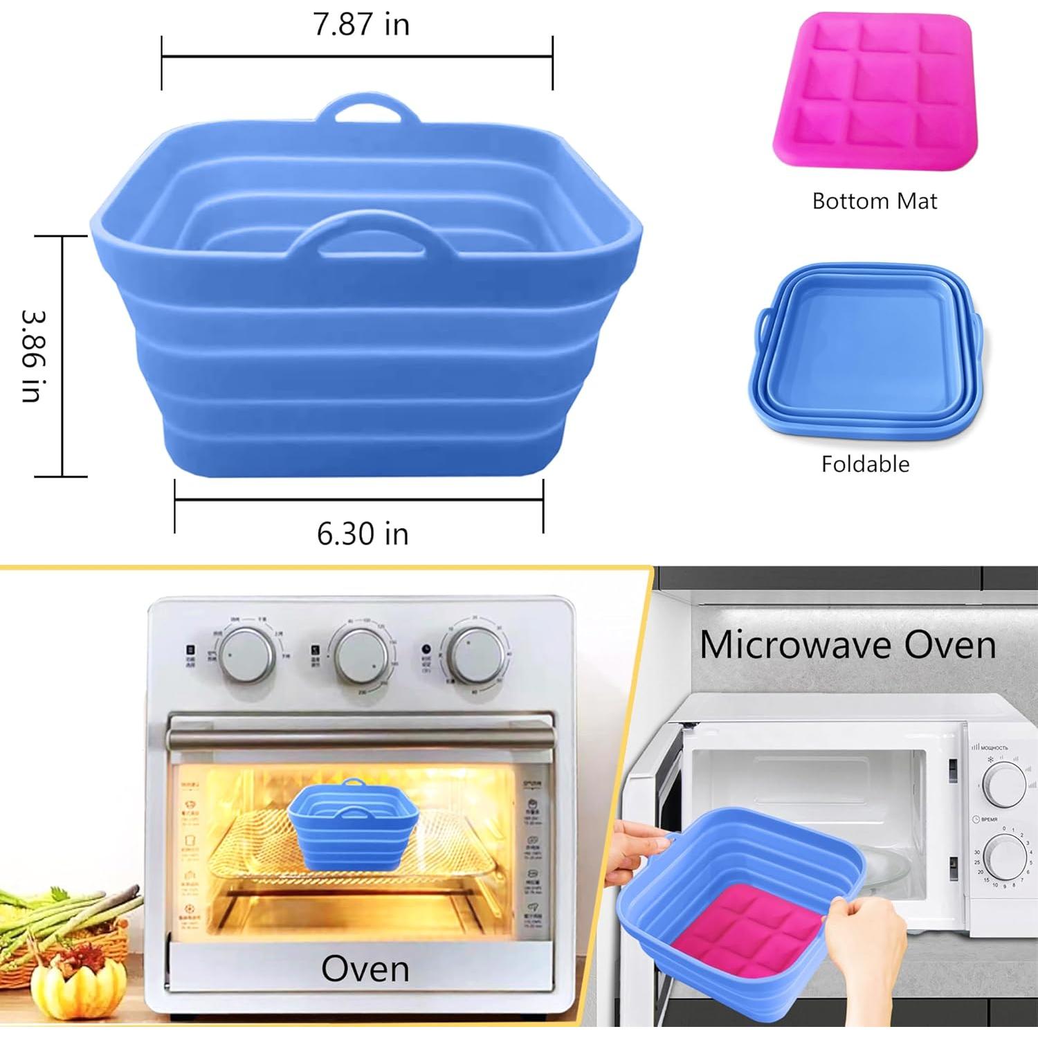 Forros de Silicona Reutilizables Yansipor 20 cm para Freidora de Aire