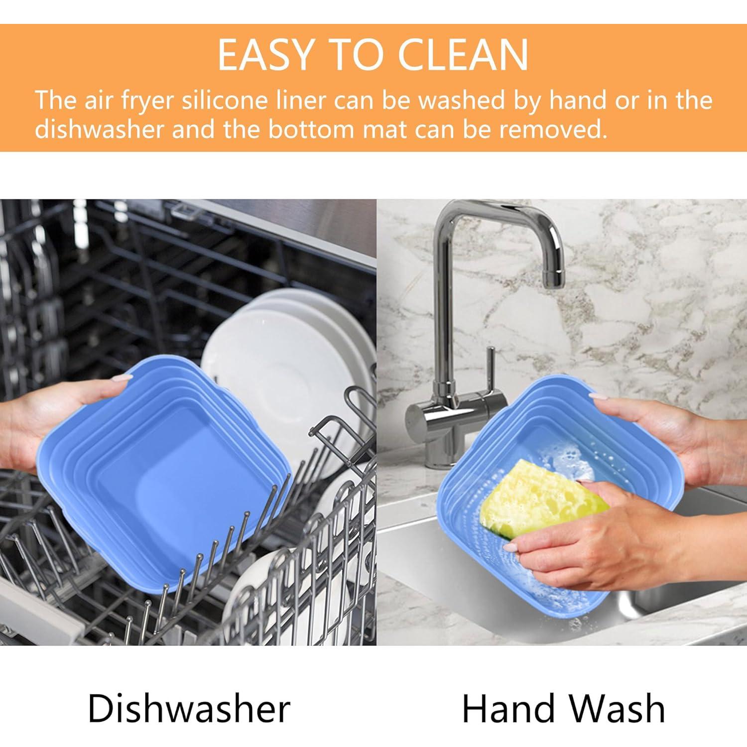 Forros de Silicona Reutilizables Yansipor 20 cm para Freidora de Aire