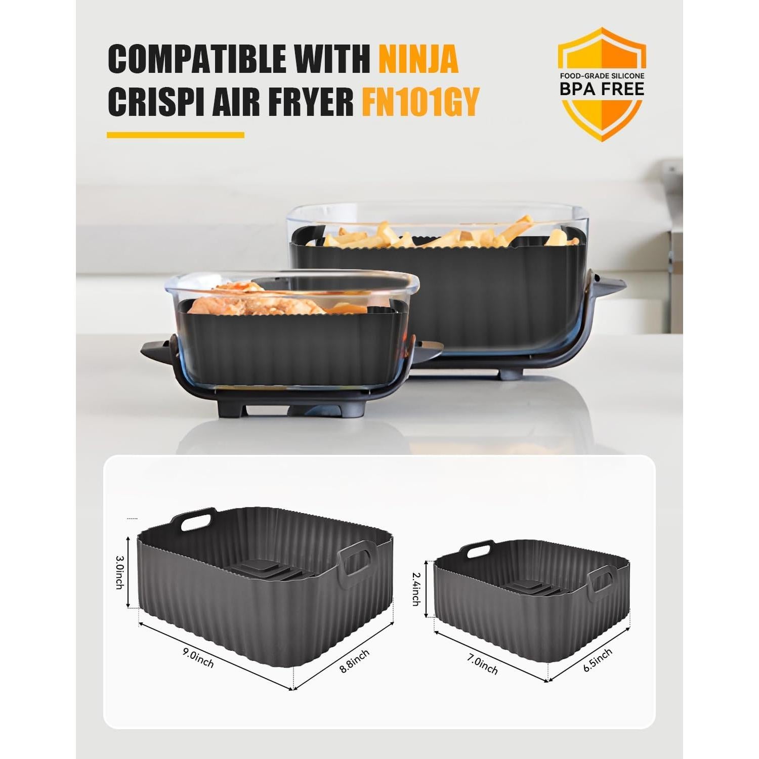 Forros de Silicona Ninja Crispi para Freidora de Aire 4QT y 6T