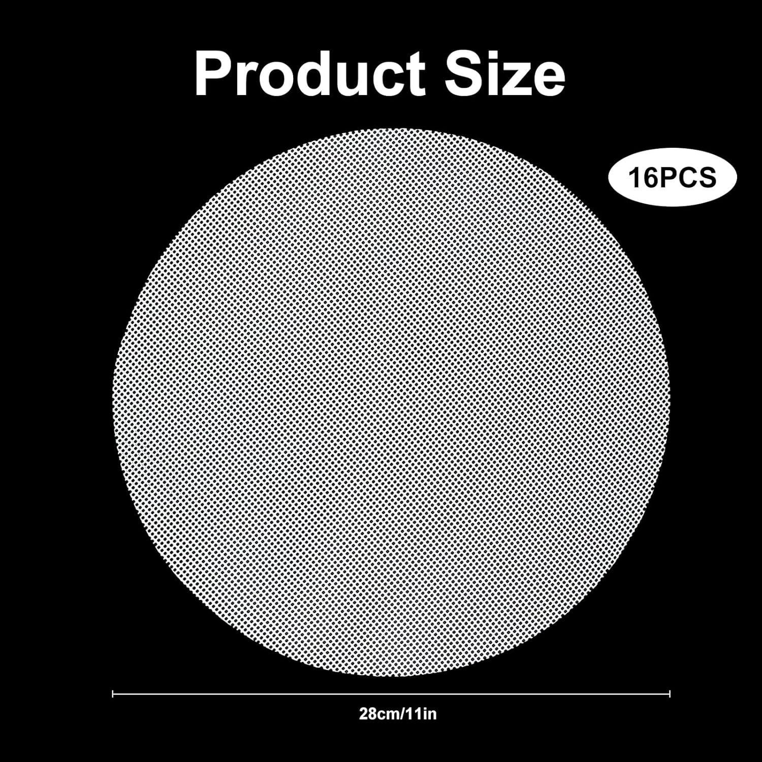 16 Piezas Alfombrillas de Silicona Antiadherente 28 cm Sopoloray