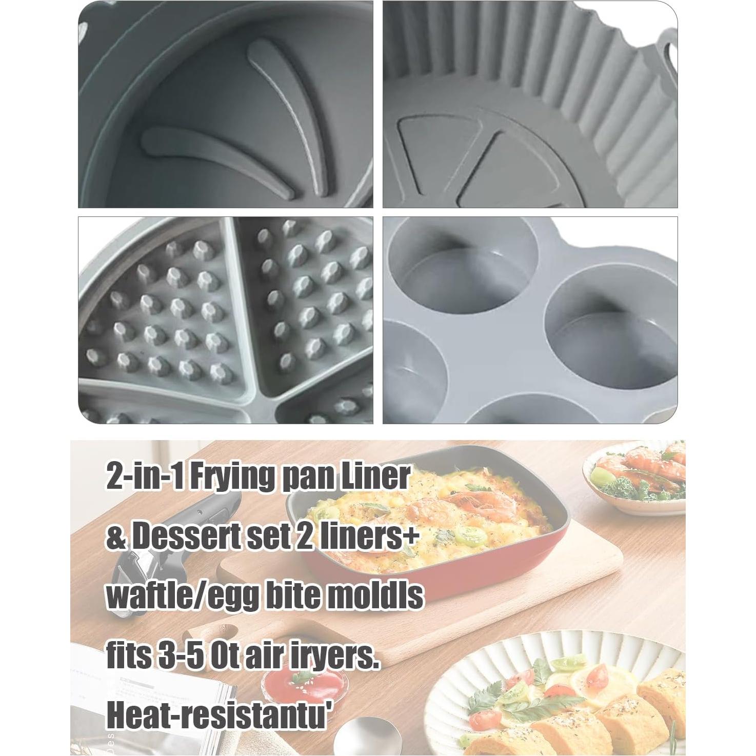 Juego de Forros de Silicona para Freidora de Aire NebulaEdge 5 Piezas